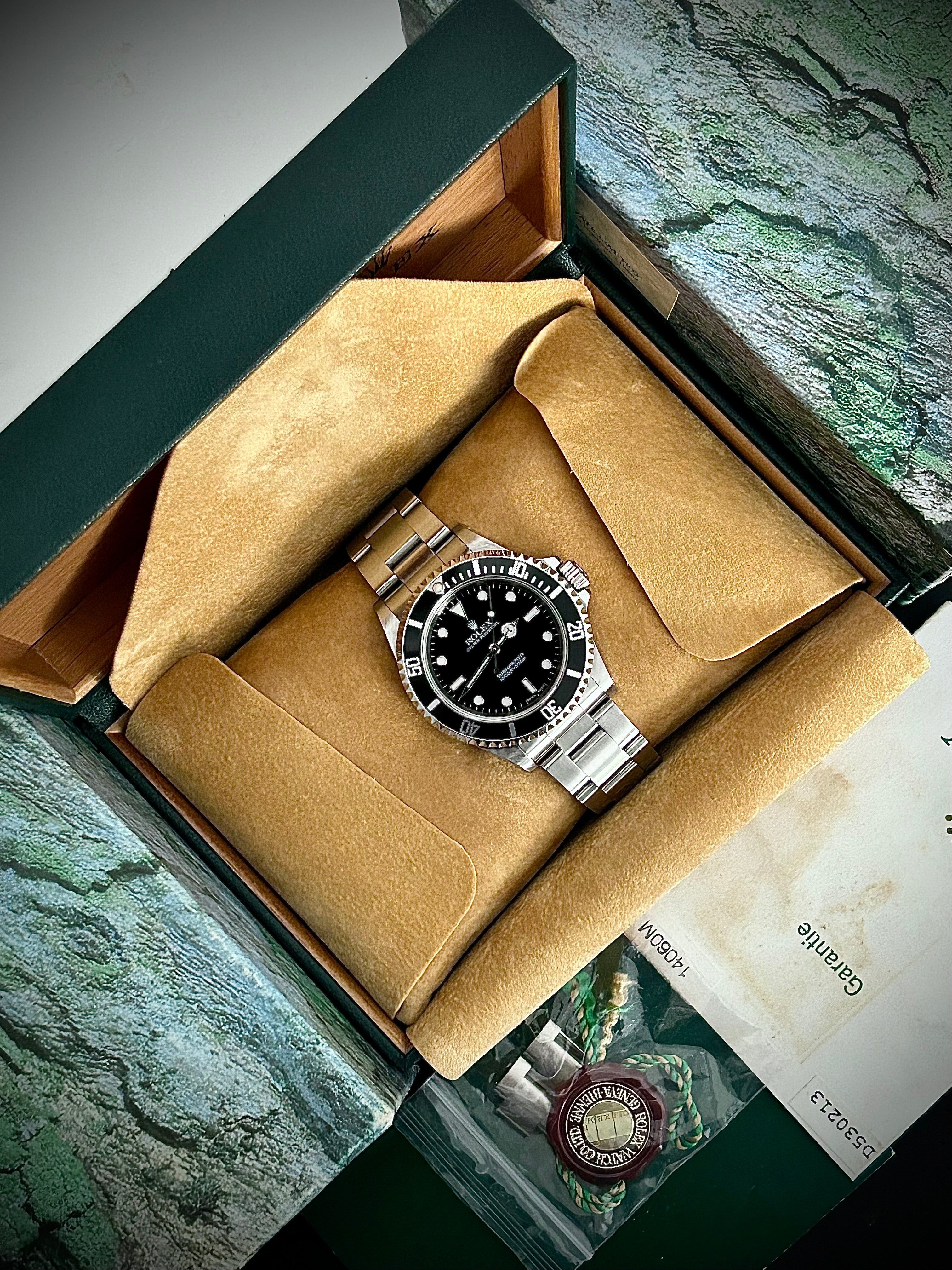 2006 ROLEX SUBMARINER TWO-LINER 14060M, FULL SET, INC GST