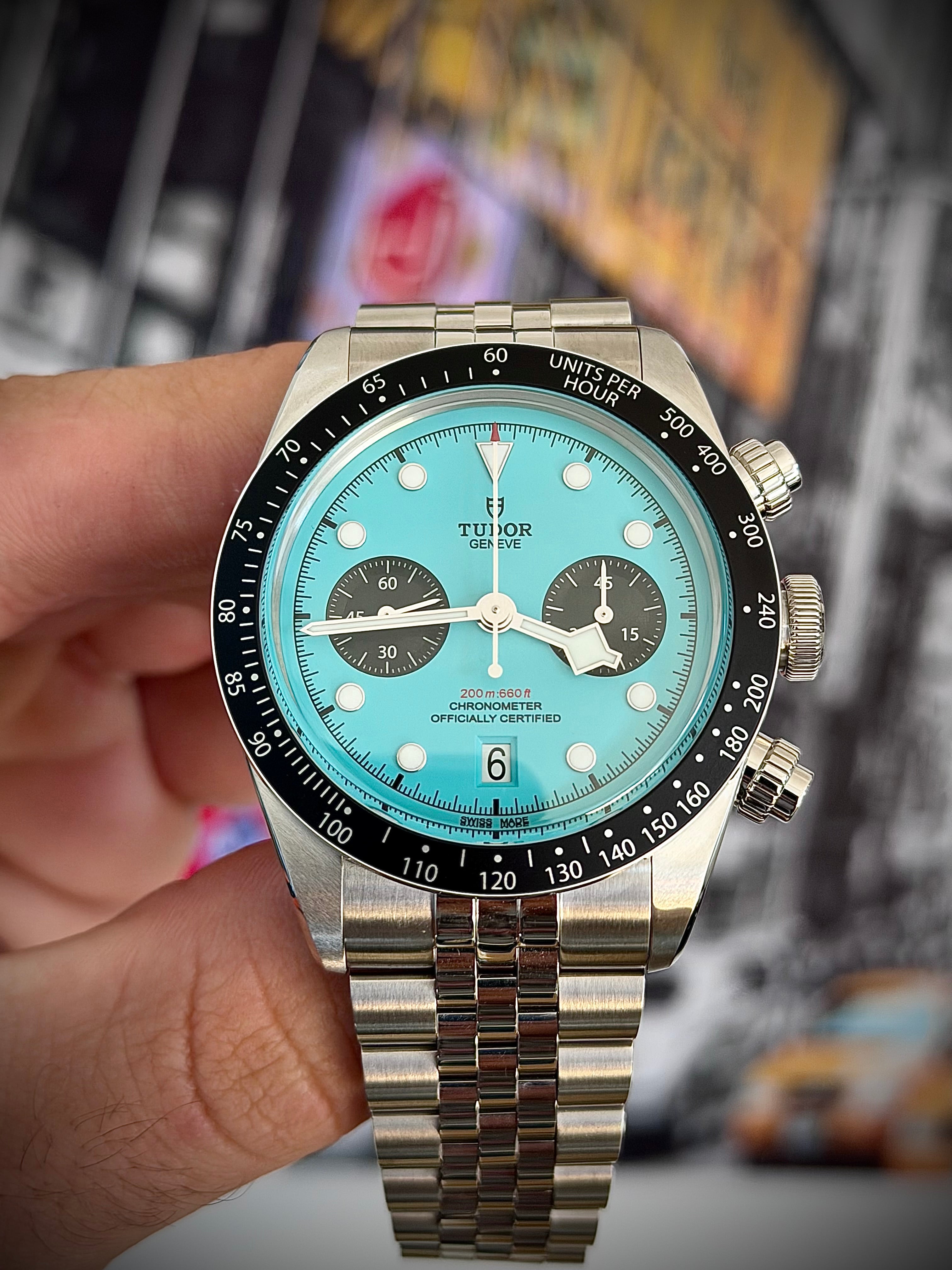 2026 TUDOR BLACK BAY CHRONOGRAPH “FLAMINGO BLUE”, FULL SET, INC GST