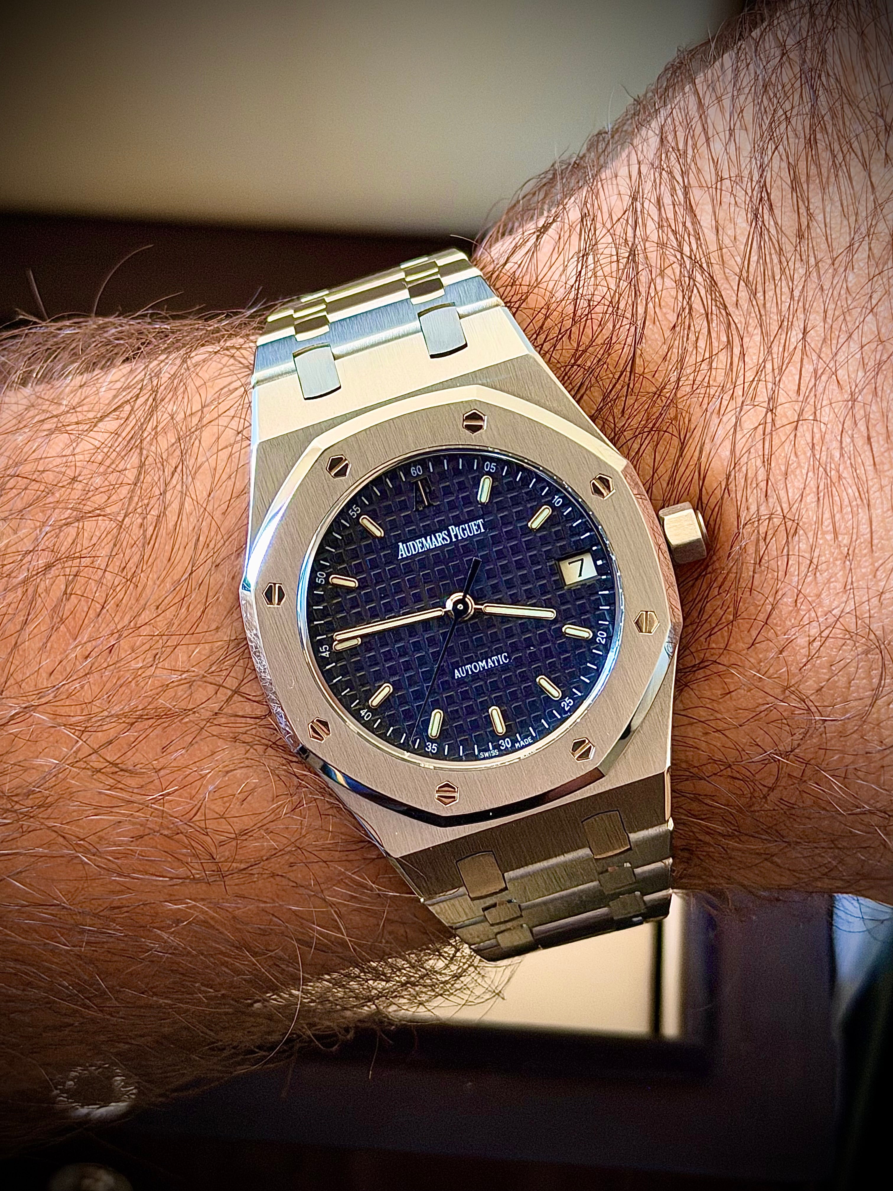 2008 AUDEMARS PIGUET ROYAL OAK, 14790ST, BLUE DIAL, BOX & PAPERS, INC GST