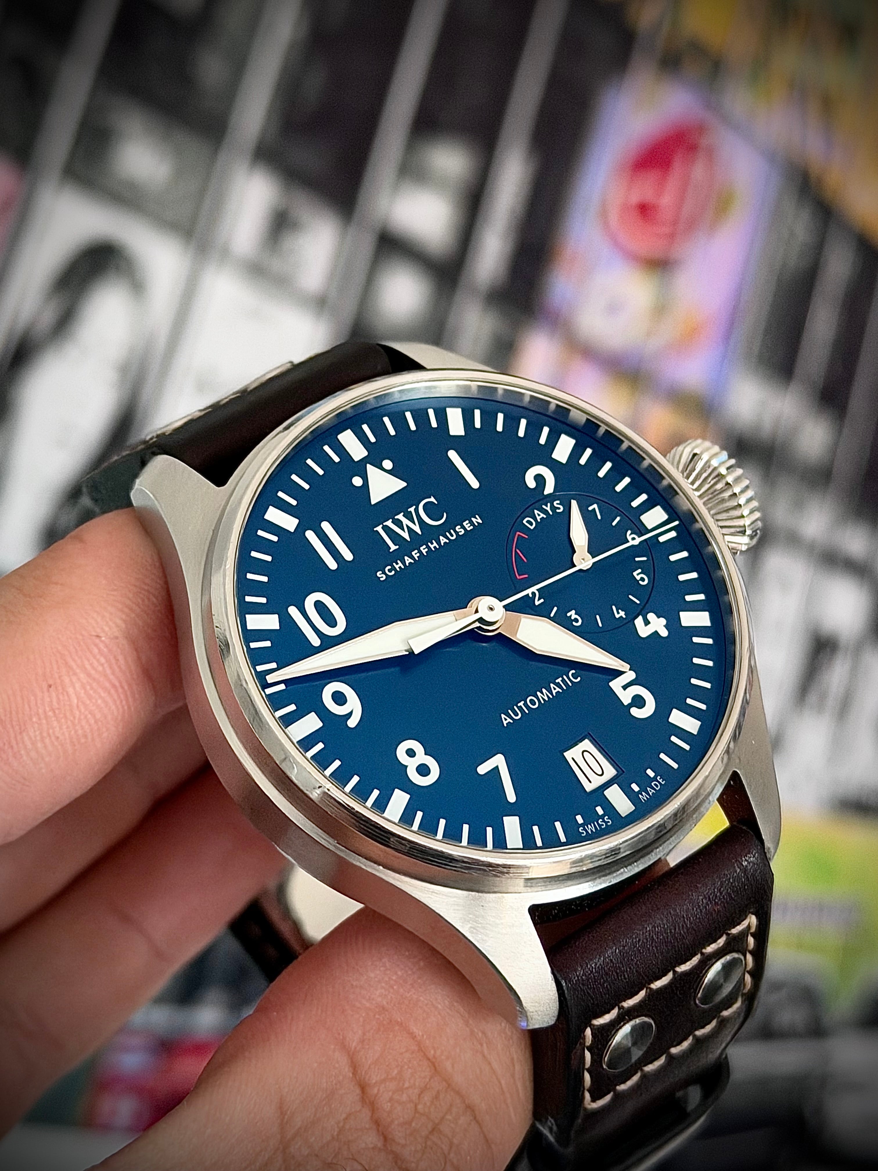 2018 IWC BIG PILOT 46, “LE PETIT PRINCE”, IW501002, BLUE DIAL, FULL SET, INC GST