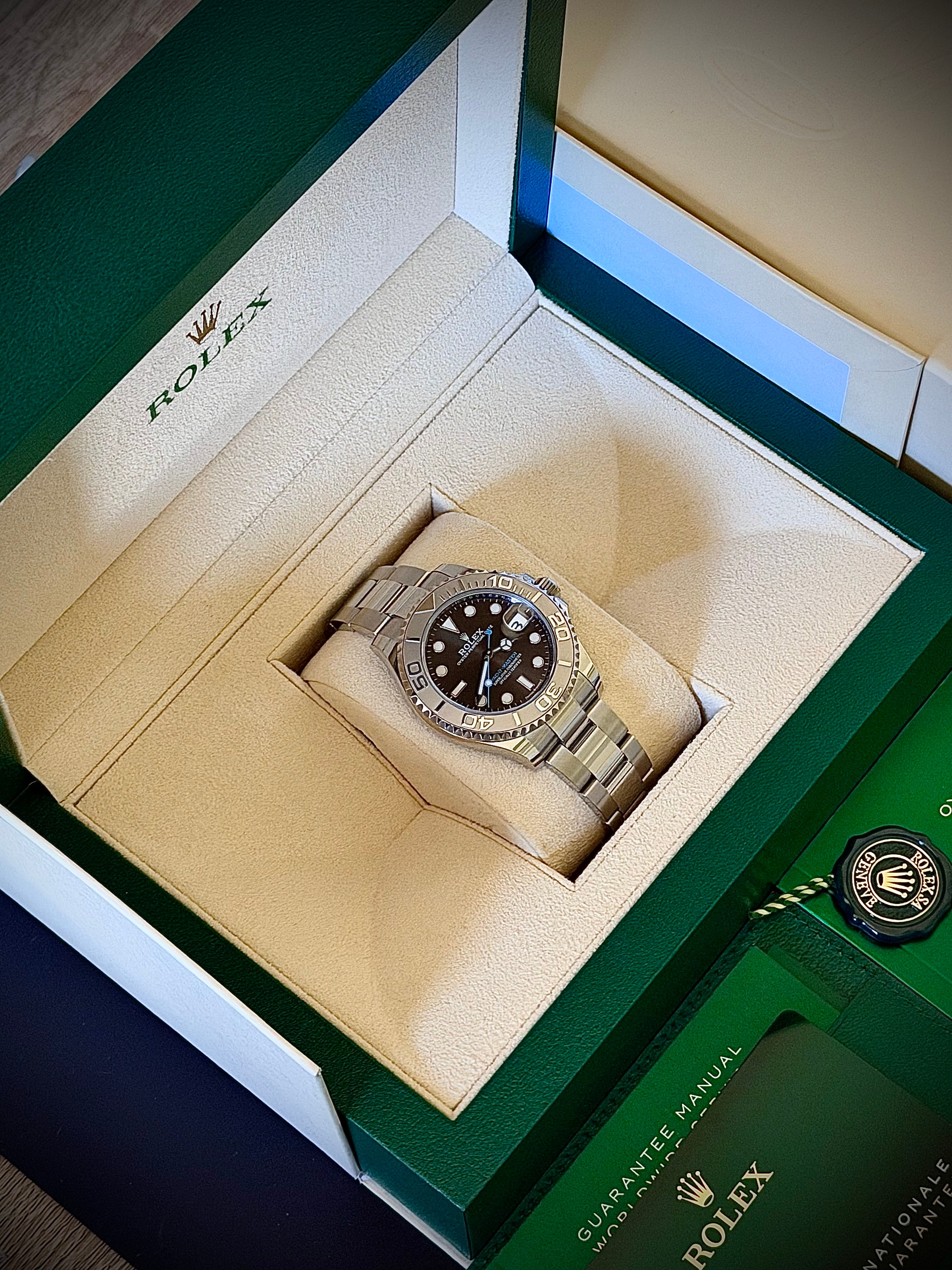 2024 ROLEX YACHT-MASTER 37, 268622, RHODIUM DIAL, FULL SET, INC GST
