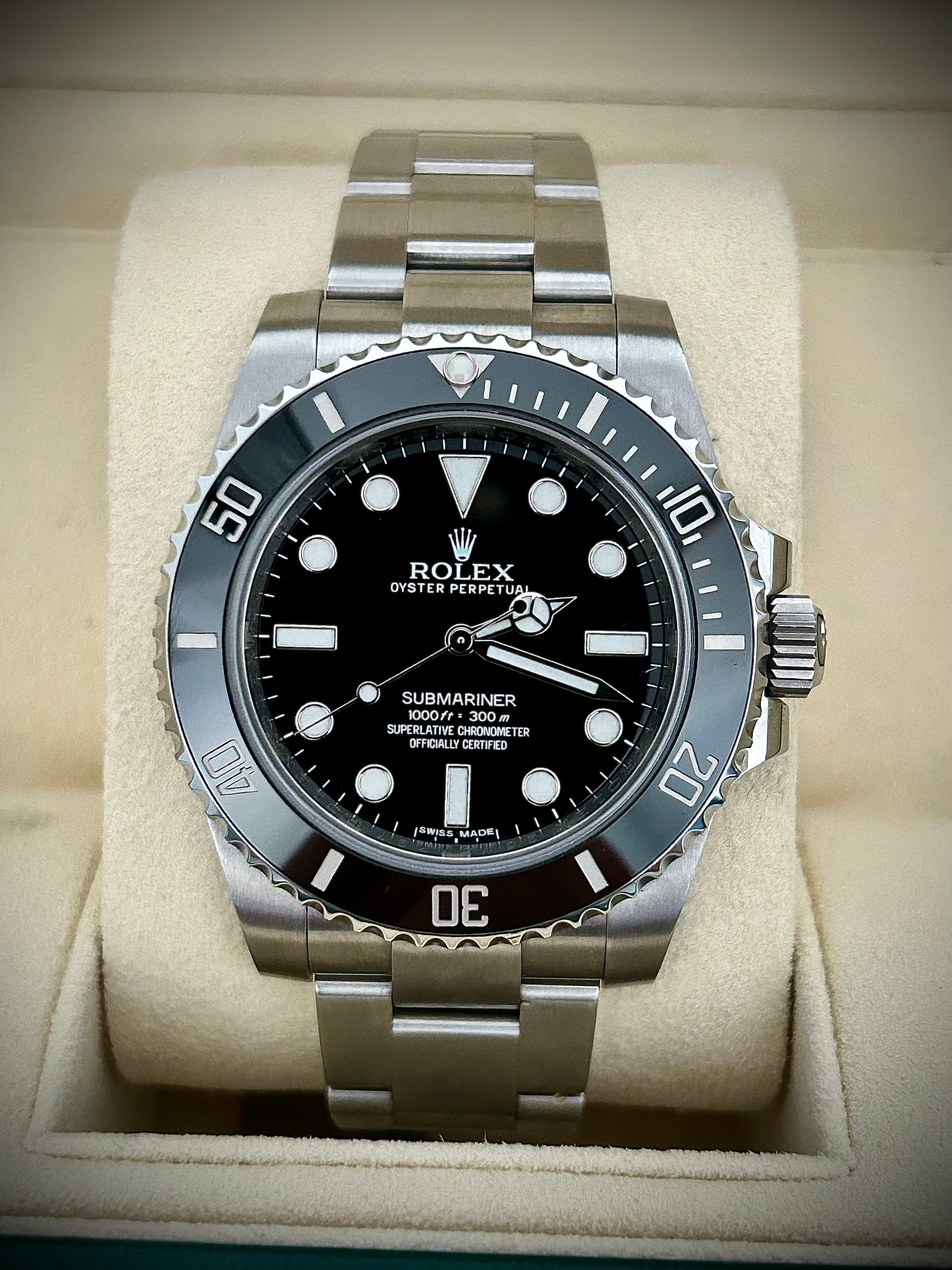 2014 ROLEX SUBMARINER NO DATE, 114060, FULL SET, INC GST