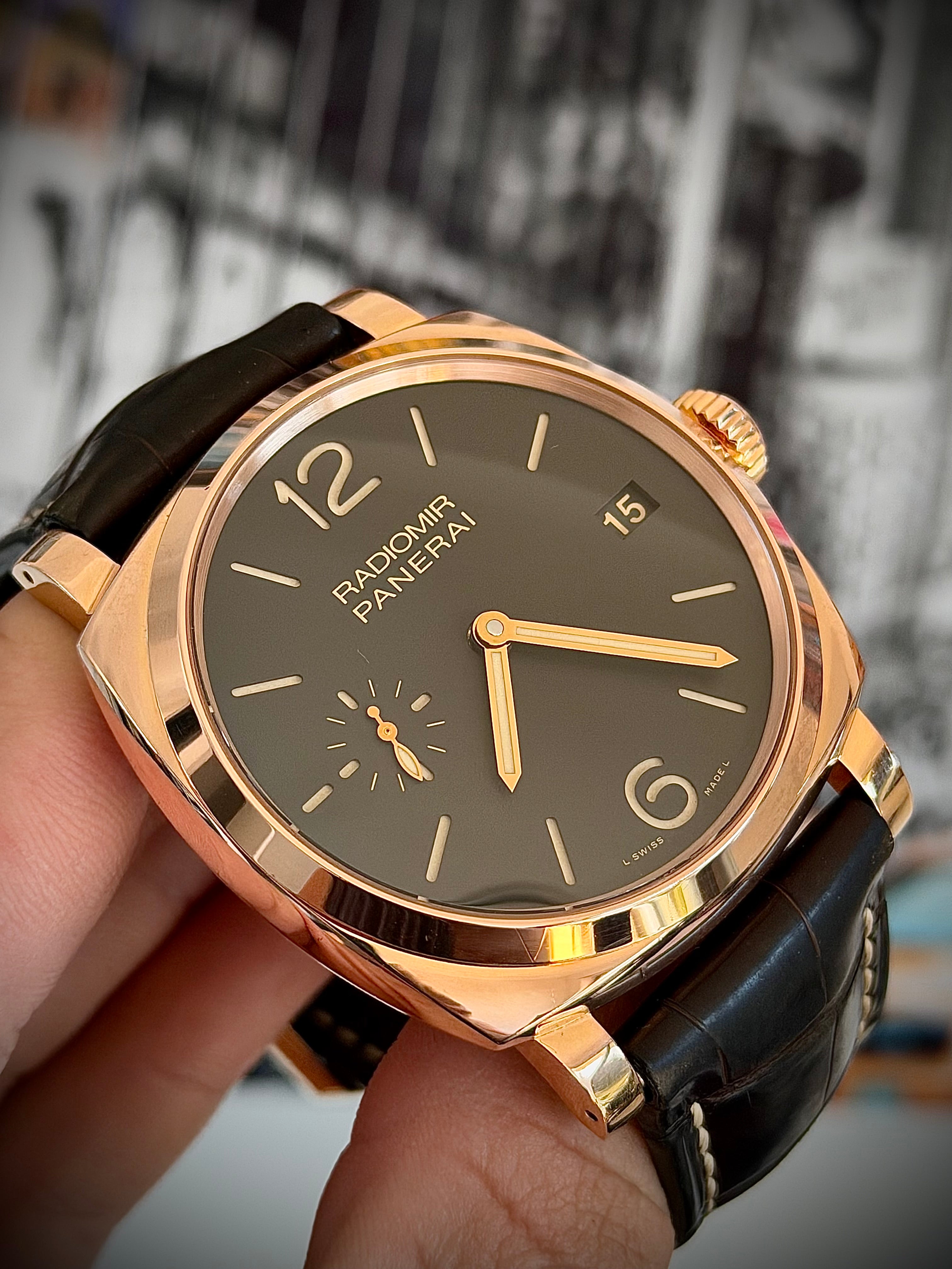 2014 PANERAI RADIOMIR 1940 3 DAYS ROSE GOLD, PAM00515, FULL SET, INC GST