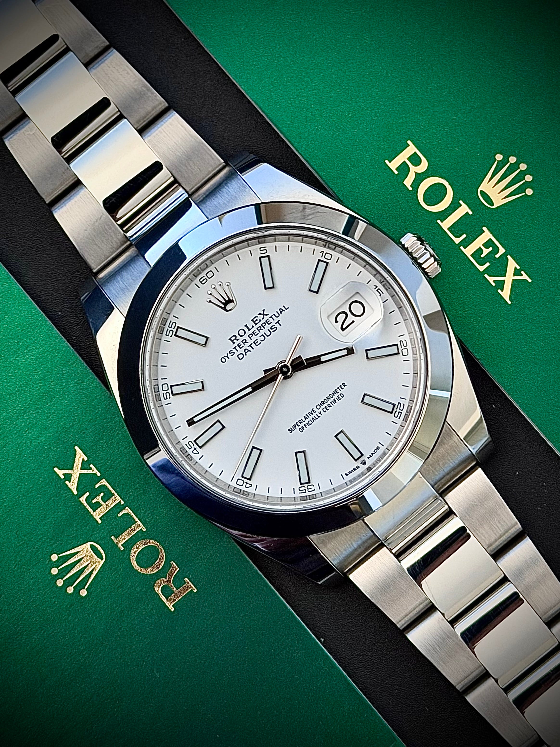 2021 ROLEX DATEJUST 41, WHITE DIAL, 126300, FULL SET, INC GST