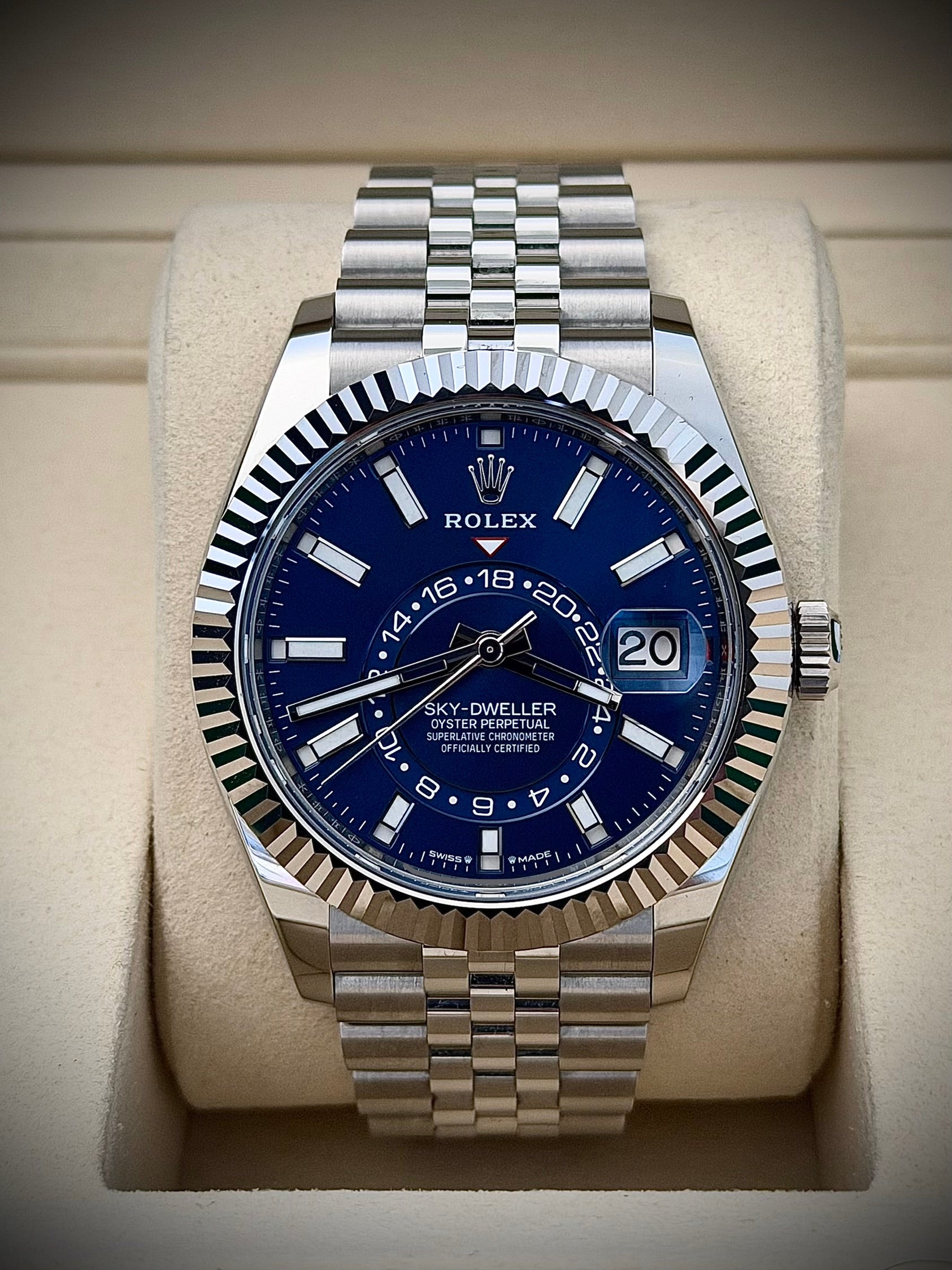 2026 ROLEX SKY DWELLER, BLUE DIAL, JUBILEE, 336934, FULL SET, INC GST