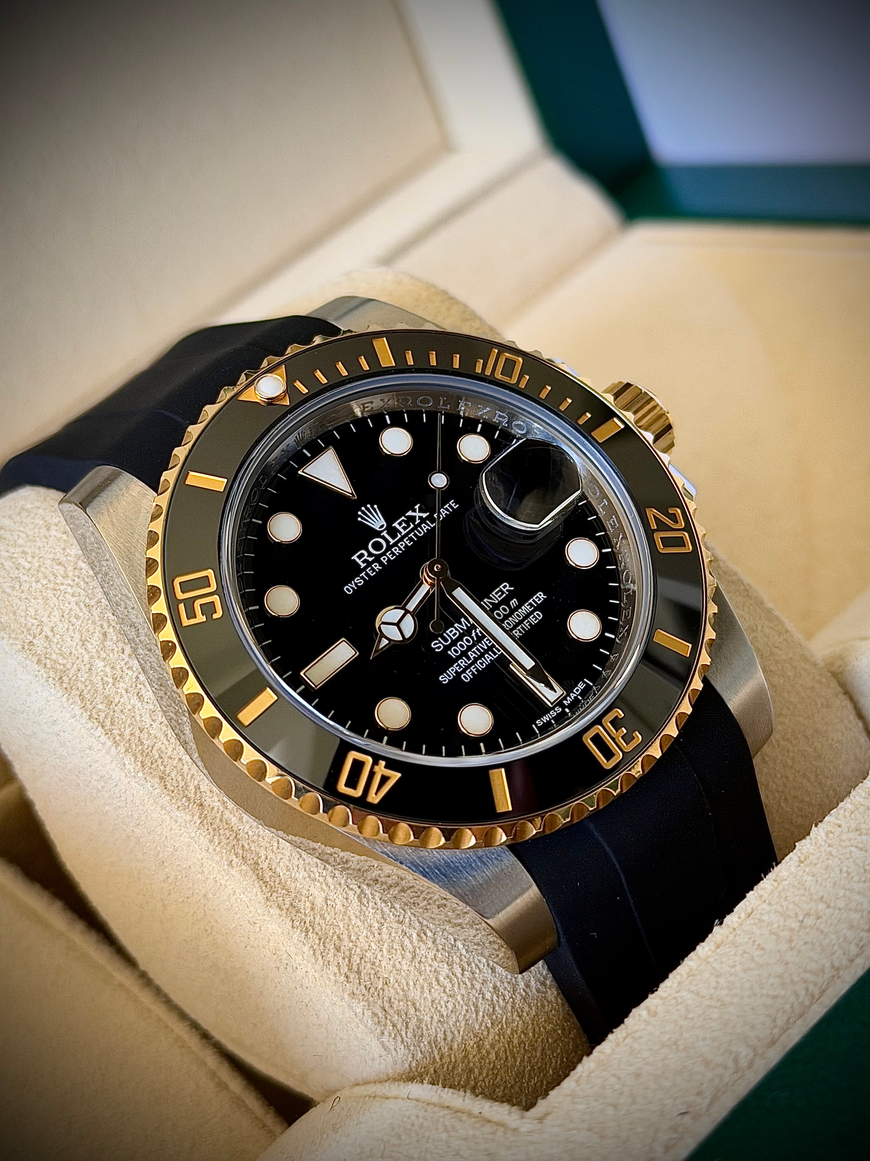 2015 ROLEX SUBMARINER DATE, 116613LN, FULL SET (NO BRACELET), INC GST