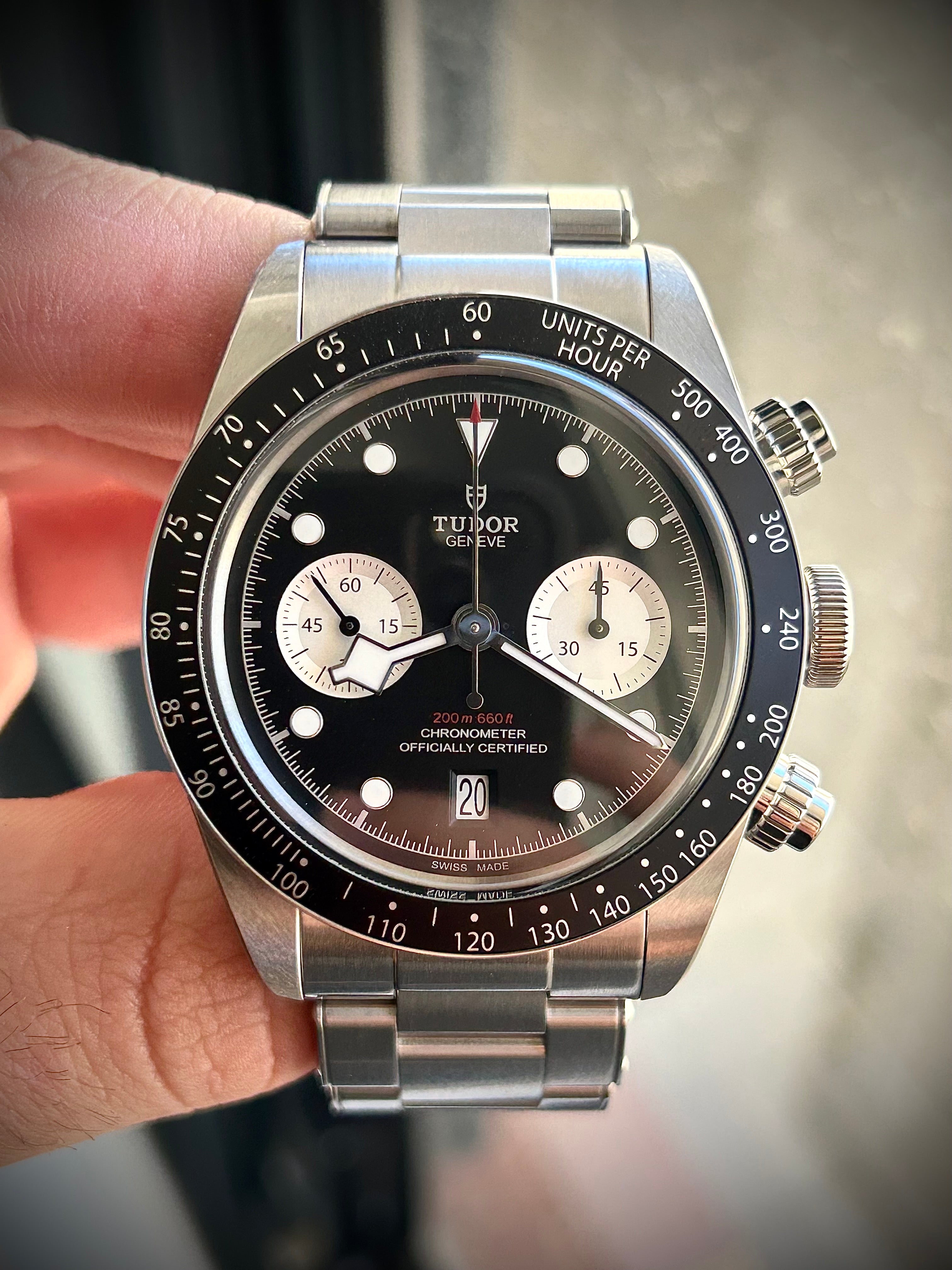 2022 TUDOR BLACK CHRONO “REVERSE PANDA”, FULL SET, INC GST