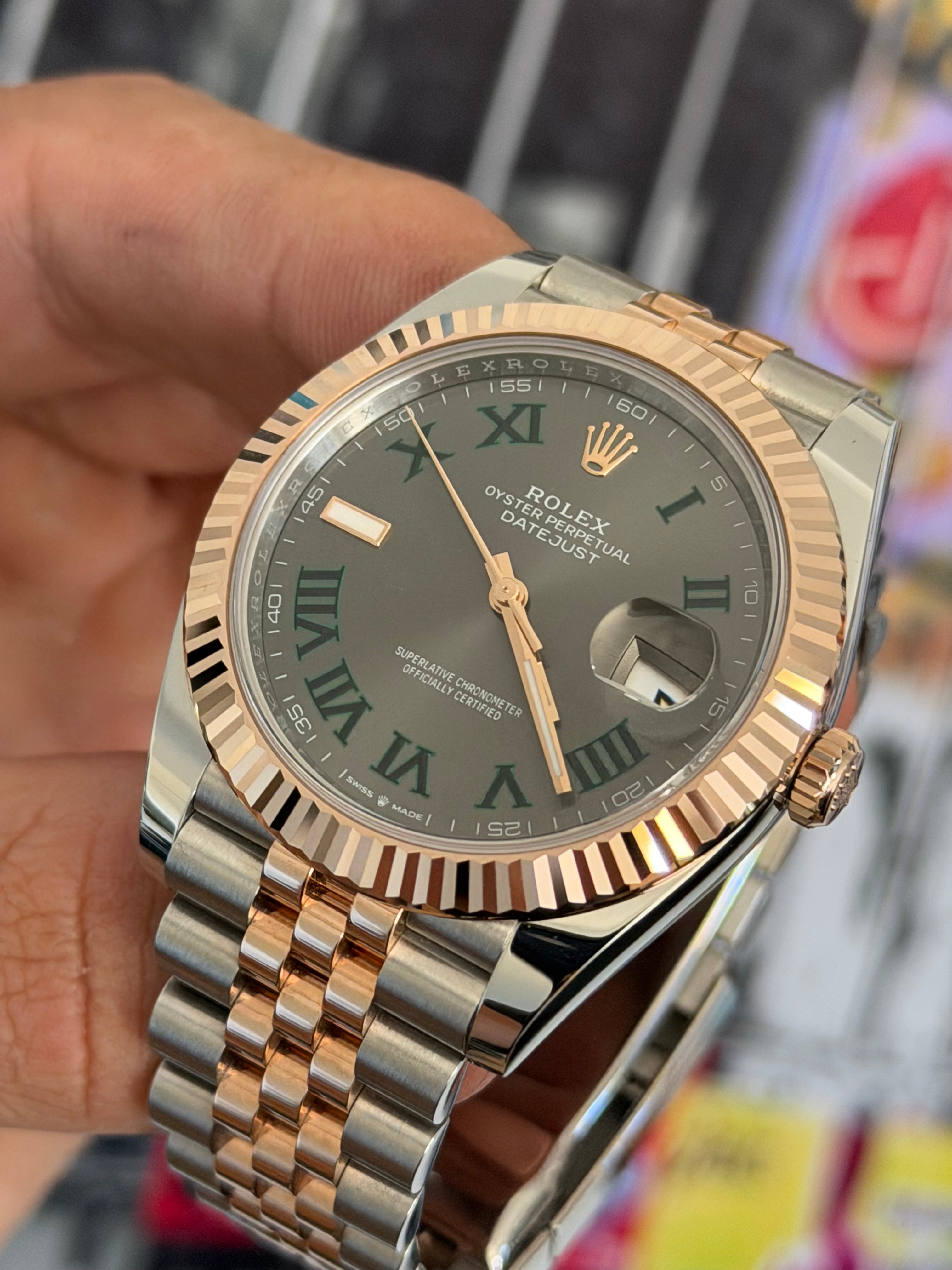 2025 ROLEX DATEJUST 41, WIMBLEDON, 126331, FULL SET, INC GST