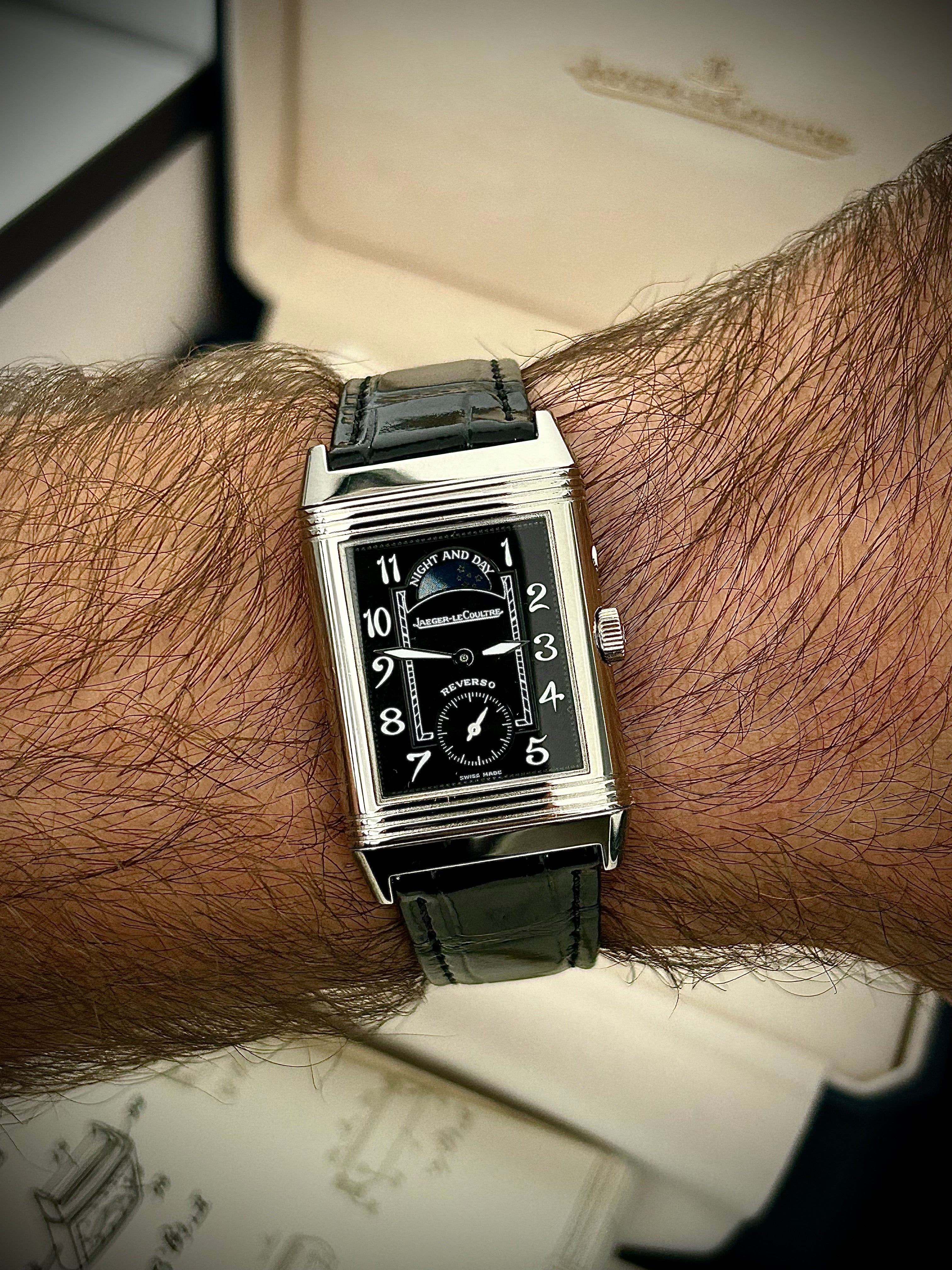 2004 JAEGER-LECOULTRE REVERSO DUO FACE, DAY & NIGHT WHITE GOLD, 270.3.54, FULL SET, SERVICED, INC GST