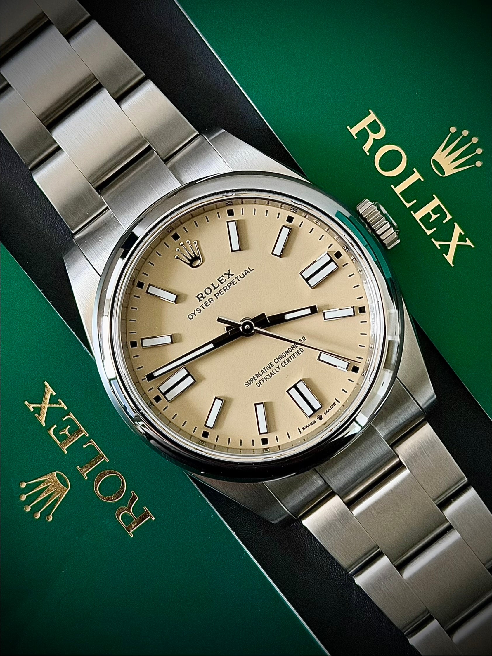 2026 ROLEX OYSTER PERPETUAL 41, 134300, BEIGE DIAL, FULL SET, INC GST