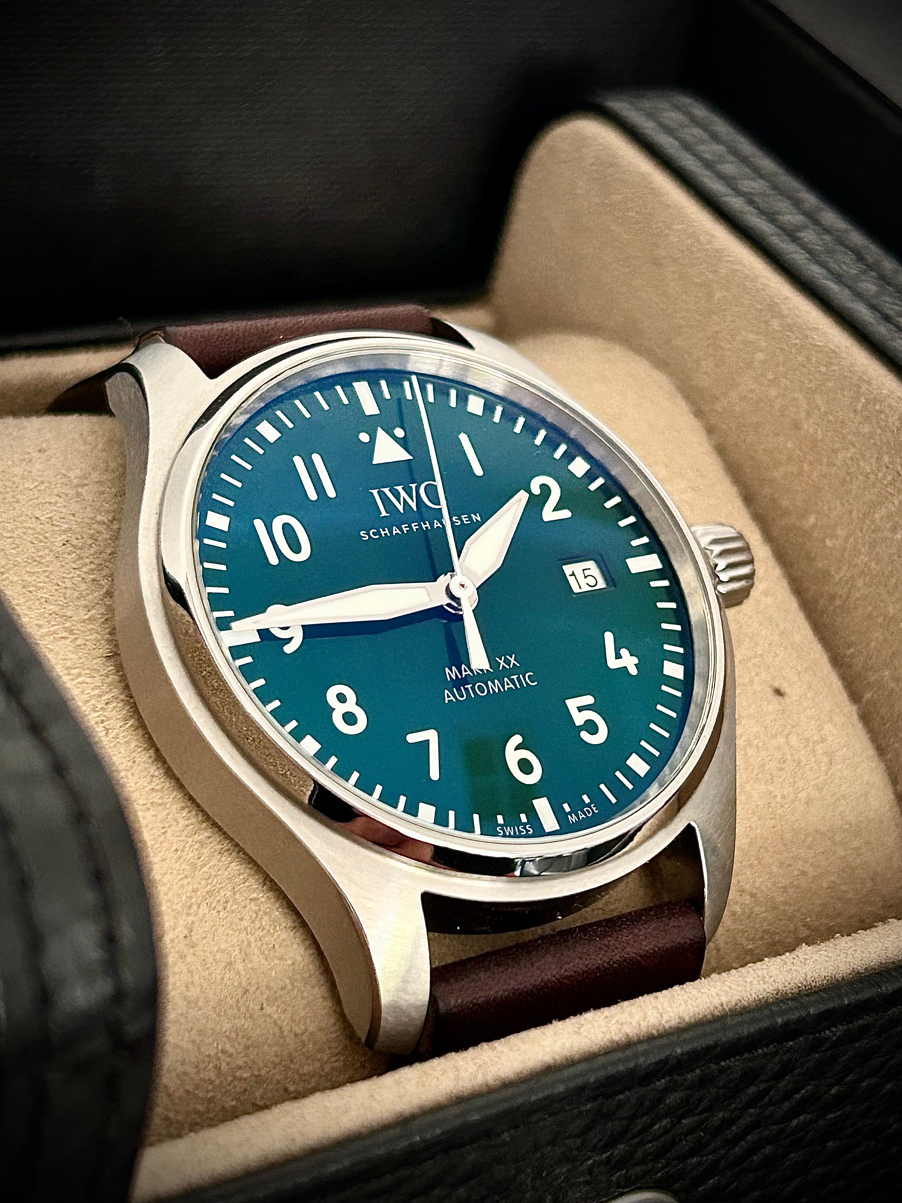 2024 IWC PILOTS WATCH MARK XX, GREEN DIAL, IW328305, FULL SET, INC GST