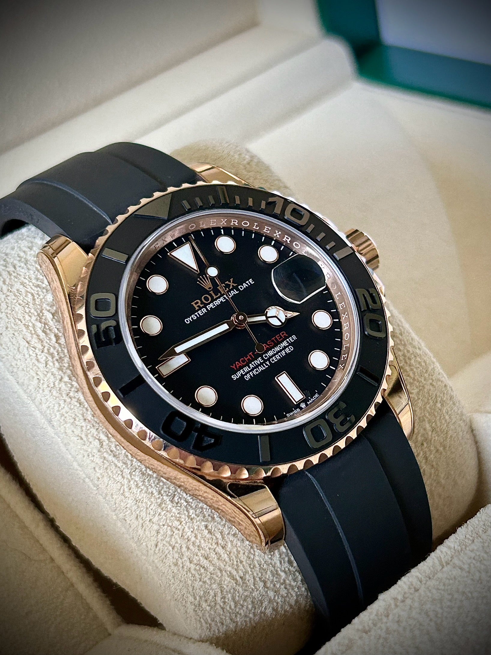 2024 ROLEX YACHT-MASTER 40, ROSE GOLD, 126655, FULL SET