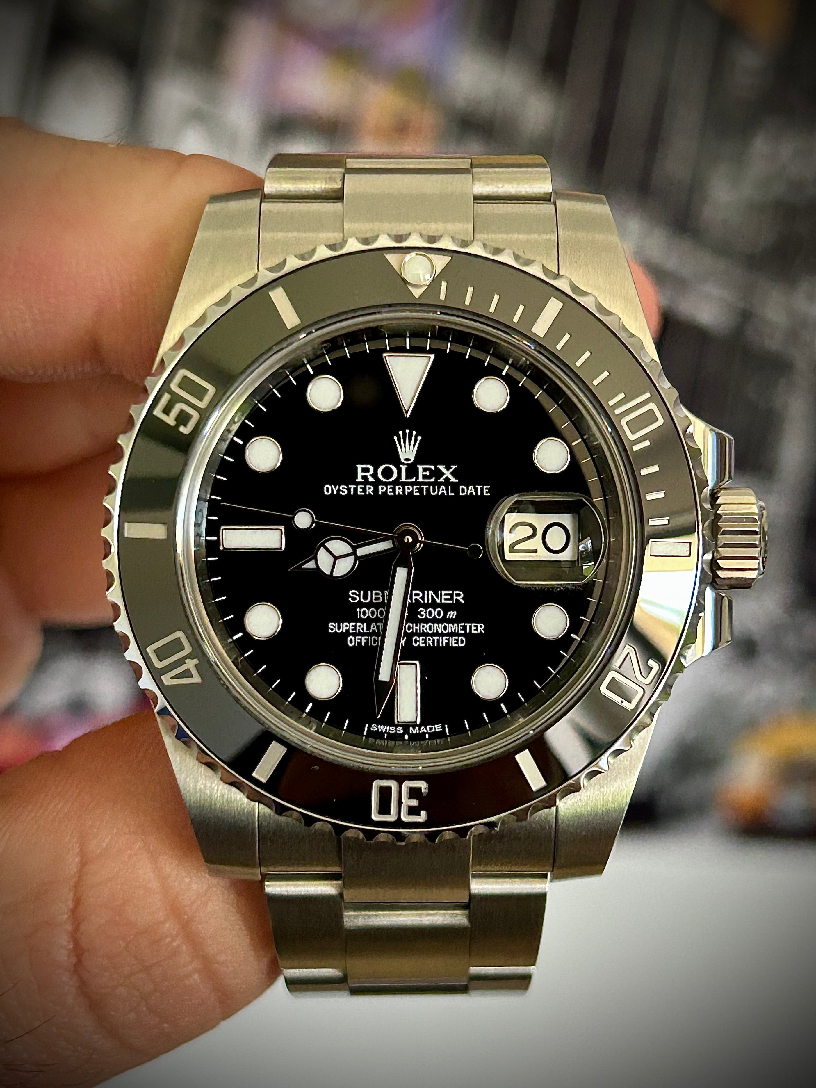 2013 ROLEX SUBMARINER DATE 116610LN, BOX AND PAPERS, INC GST