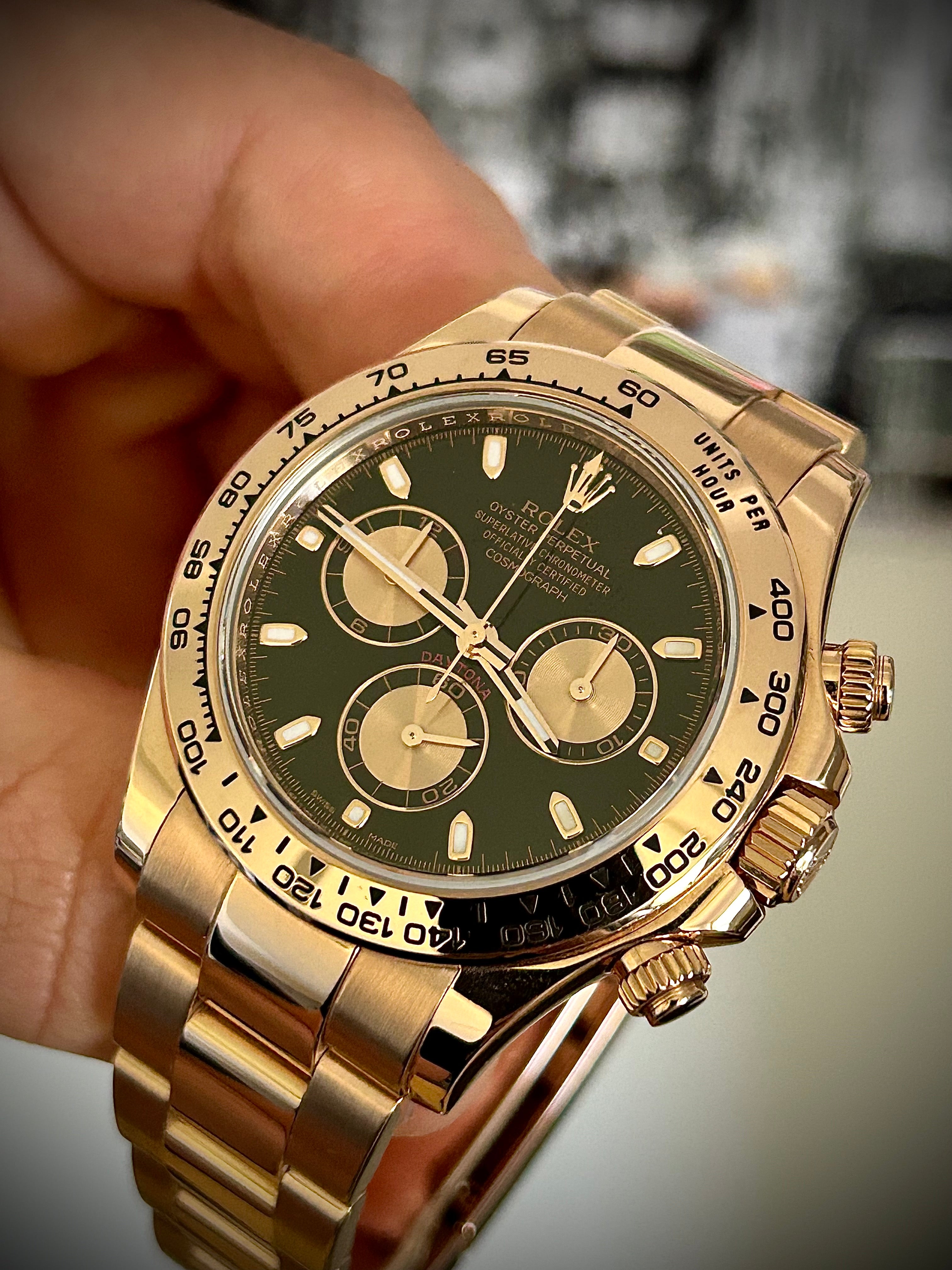 2016 ROLEX DAYTONA, FULL ROSE GOLD, 116505, FULL SET, INC GST