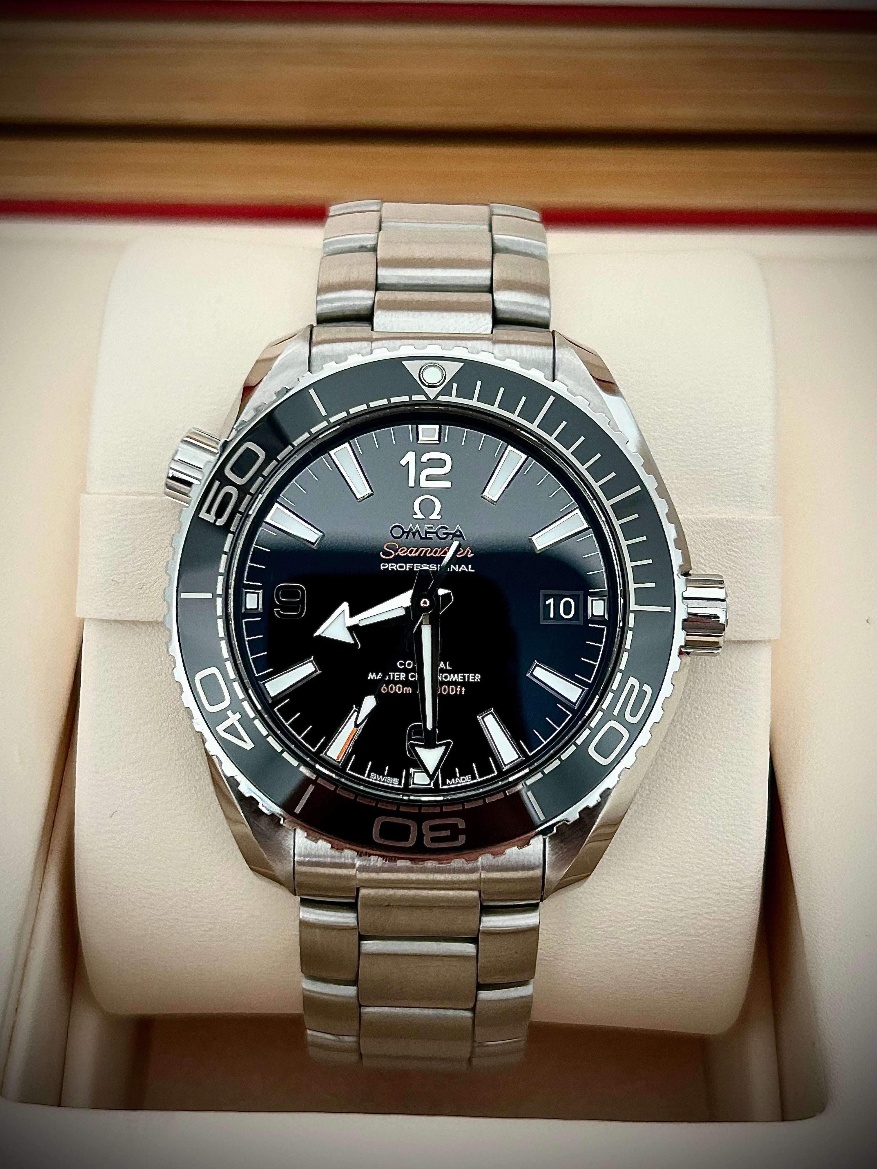 2023 OMEGA SEAMASTER PLANET OCEAN CO AXIAL 600M, 39.5MM, FULL SET, INC GST