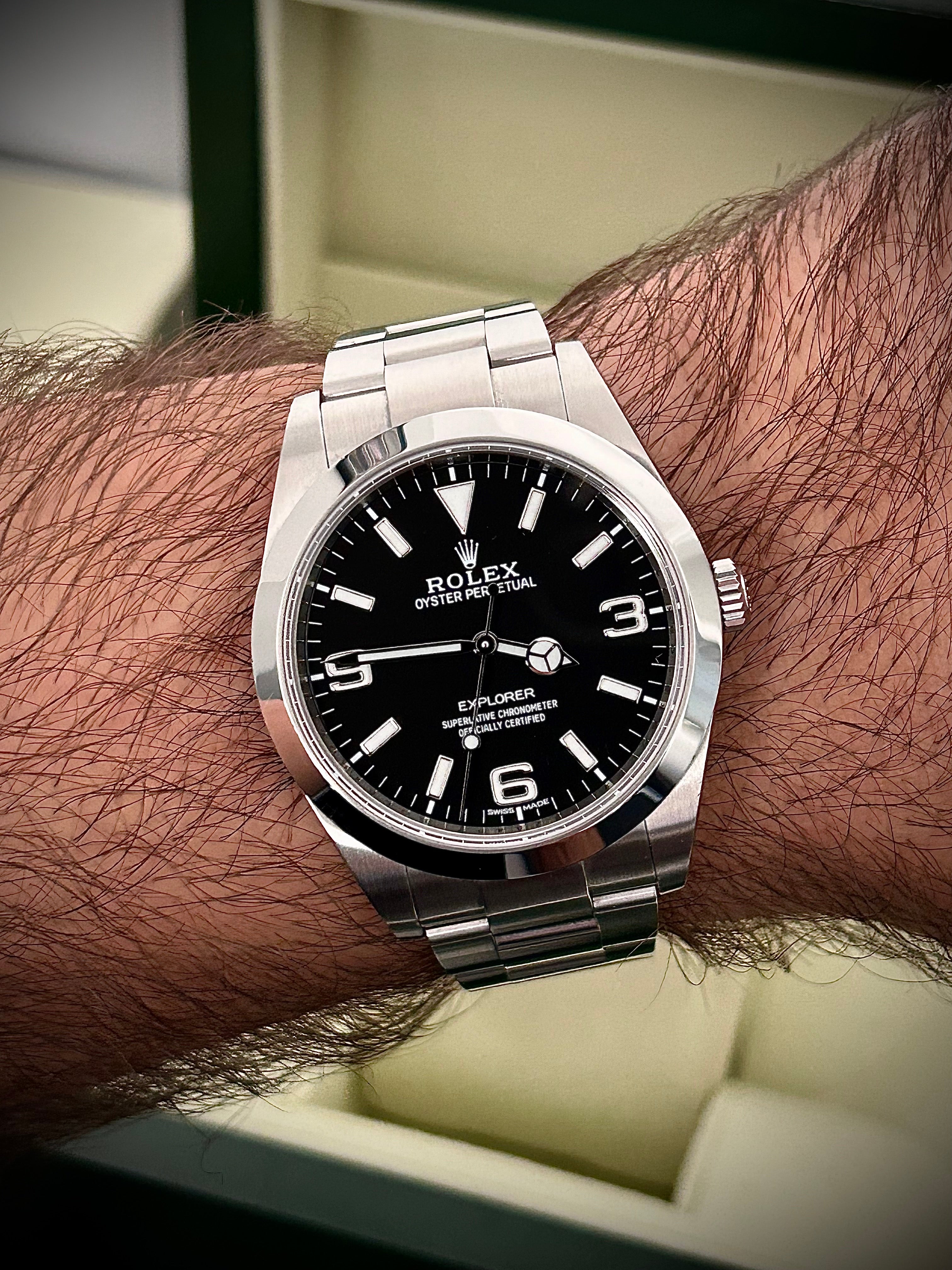 2013 ROLEX EXPLORER 39, 214270, WITH RSC, FULL SET, INC GST