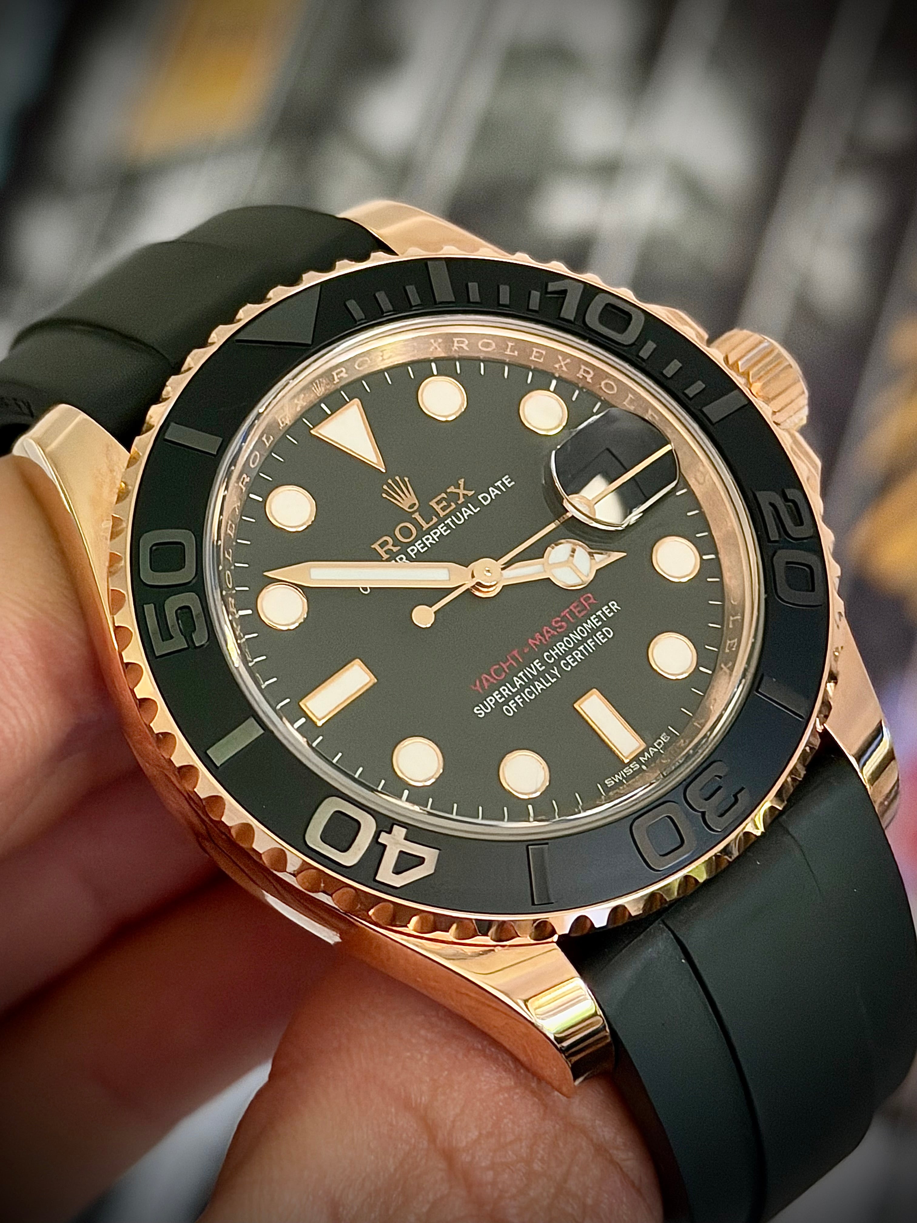 2018 ROLEX YACHT-MASTER 40, 116655, 18CT EVEROSE GOLD, FULL SET, INC GST
