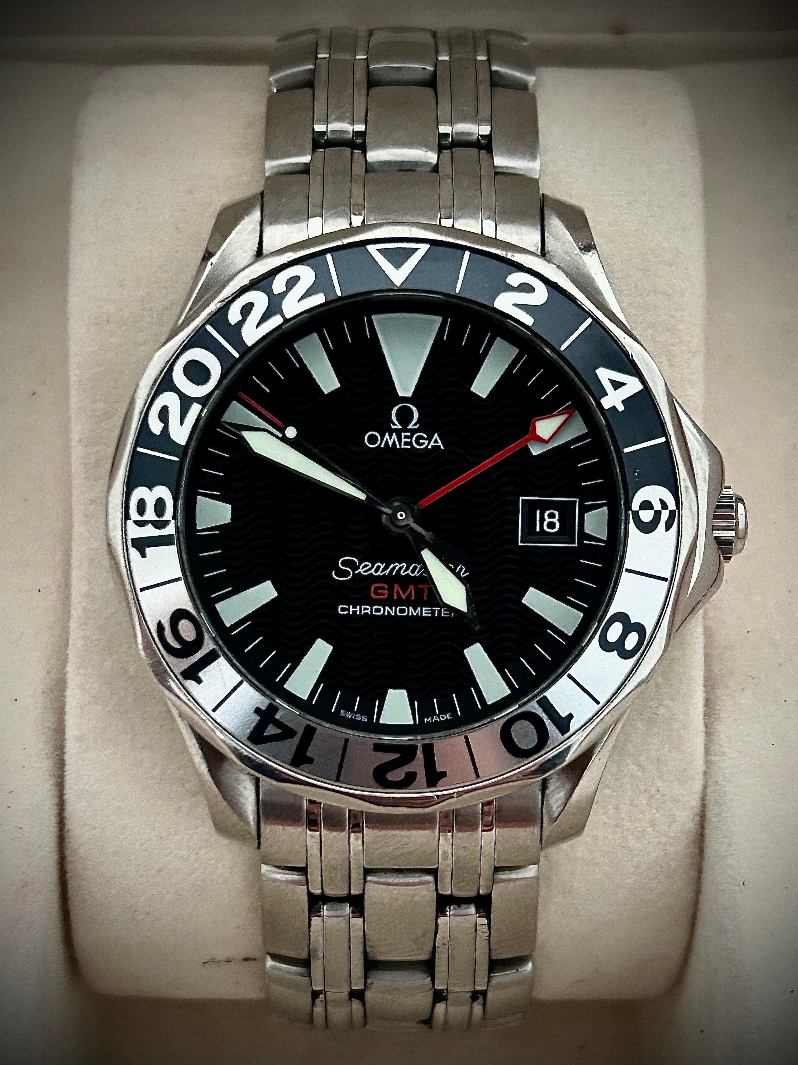 OMEGA SEAMASTER GMT 50TH ANNIVERSARY, BOX AND BOOKLET, INC GST
