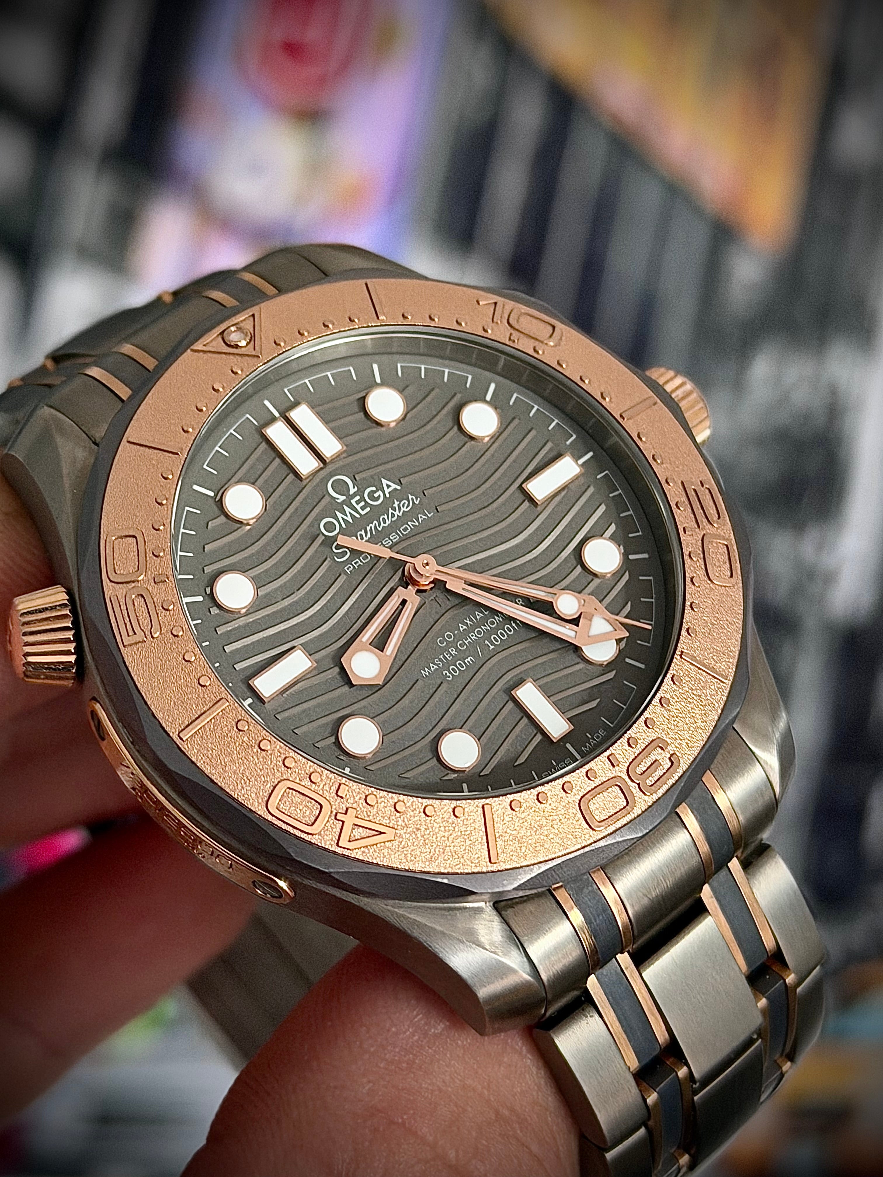 2022 OMEGA SEAMASTER DIVER 300M, LIMITED EDITION, TANTALUM, TITANUM & SEDNA GOLD, 210.60.42.20.99.001, FULL SET, INC GST