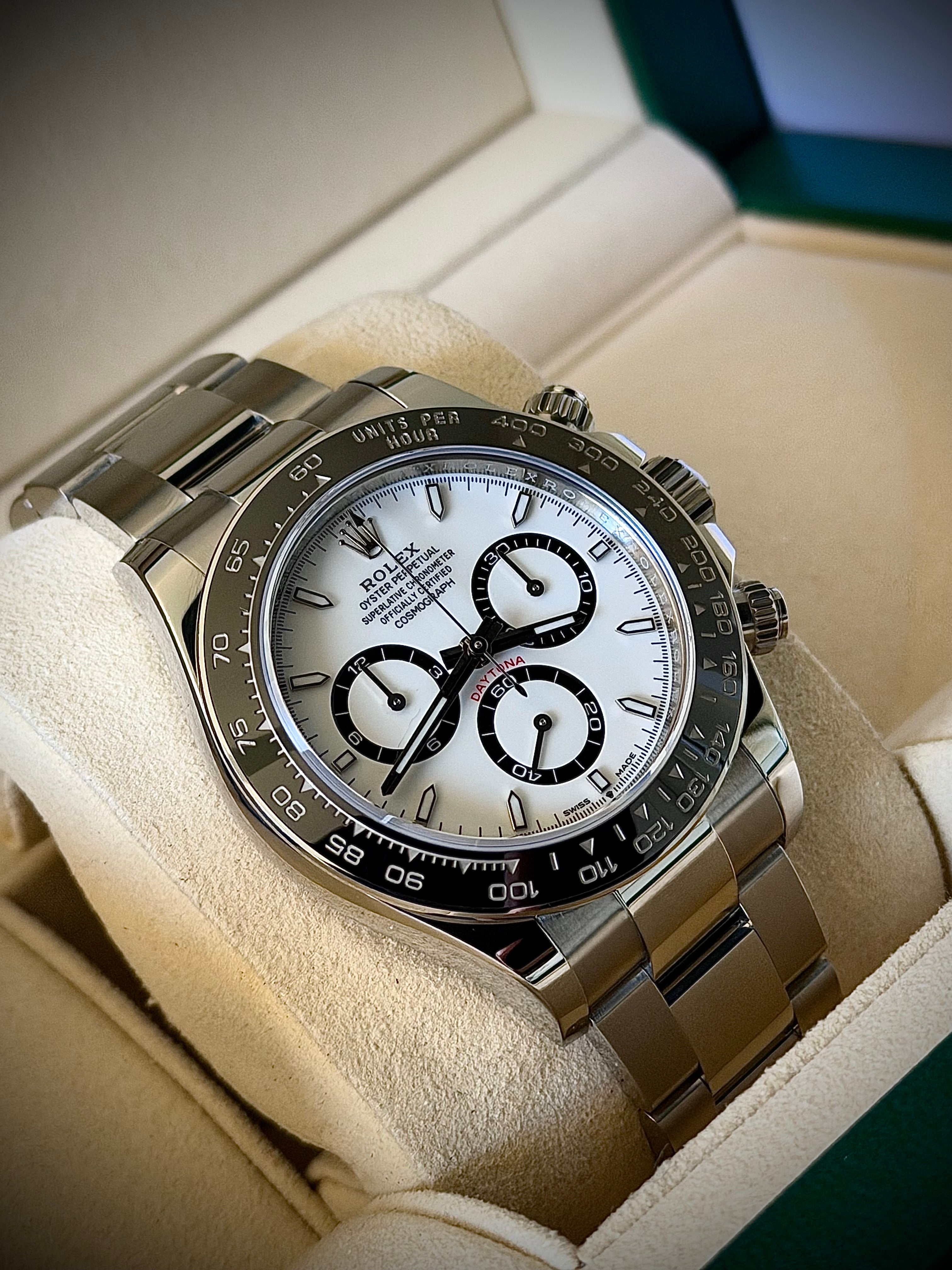 2024 ROLEX COSMOGRAPH DAYTONA, “PANDA” 126500LN, FULL SET, INC GST