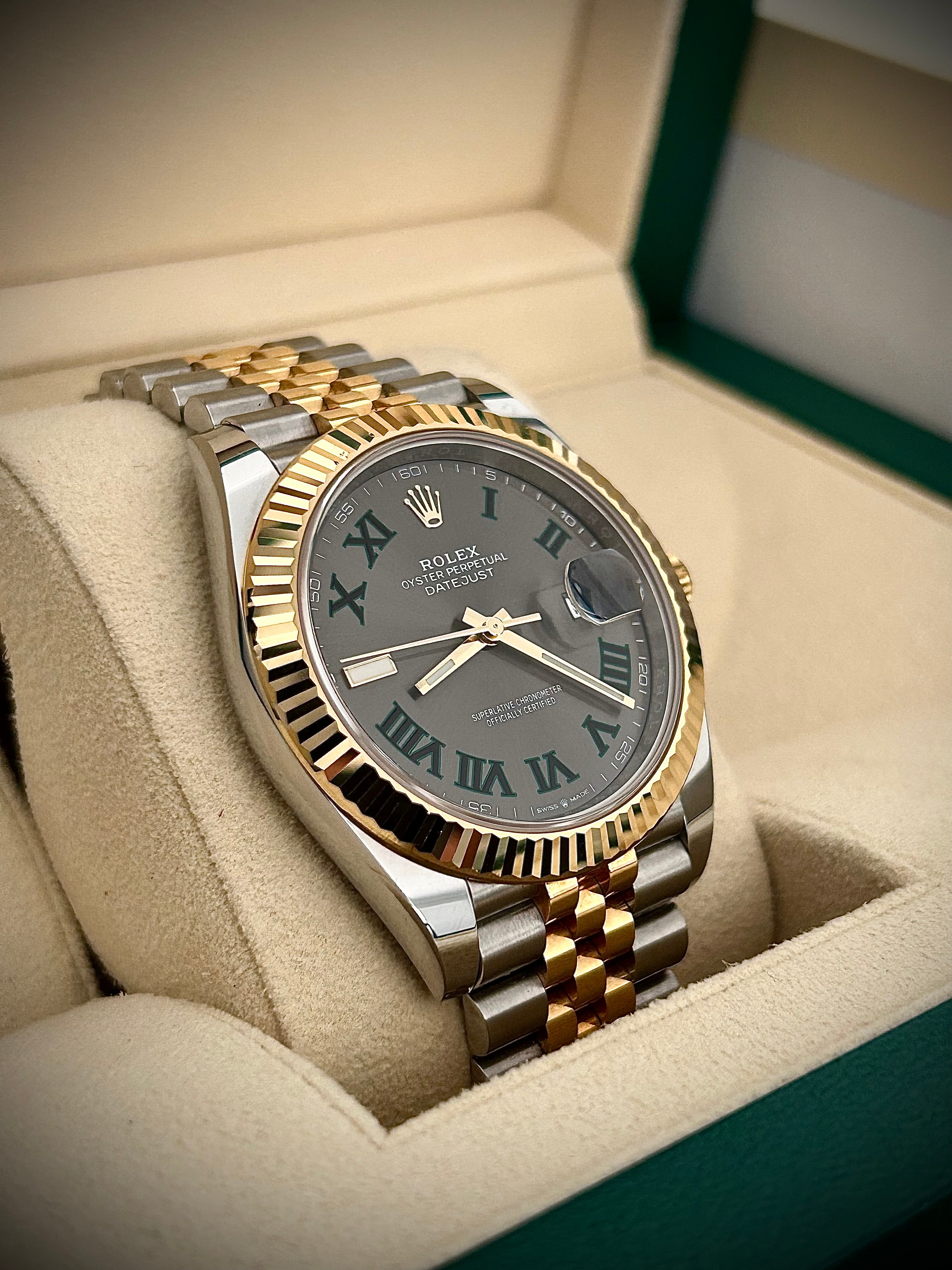 2021 ROLEX DATEJUST 41, WIMBLEDON DIAL, 126333, FULL SET, INC GST