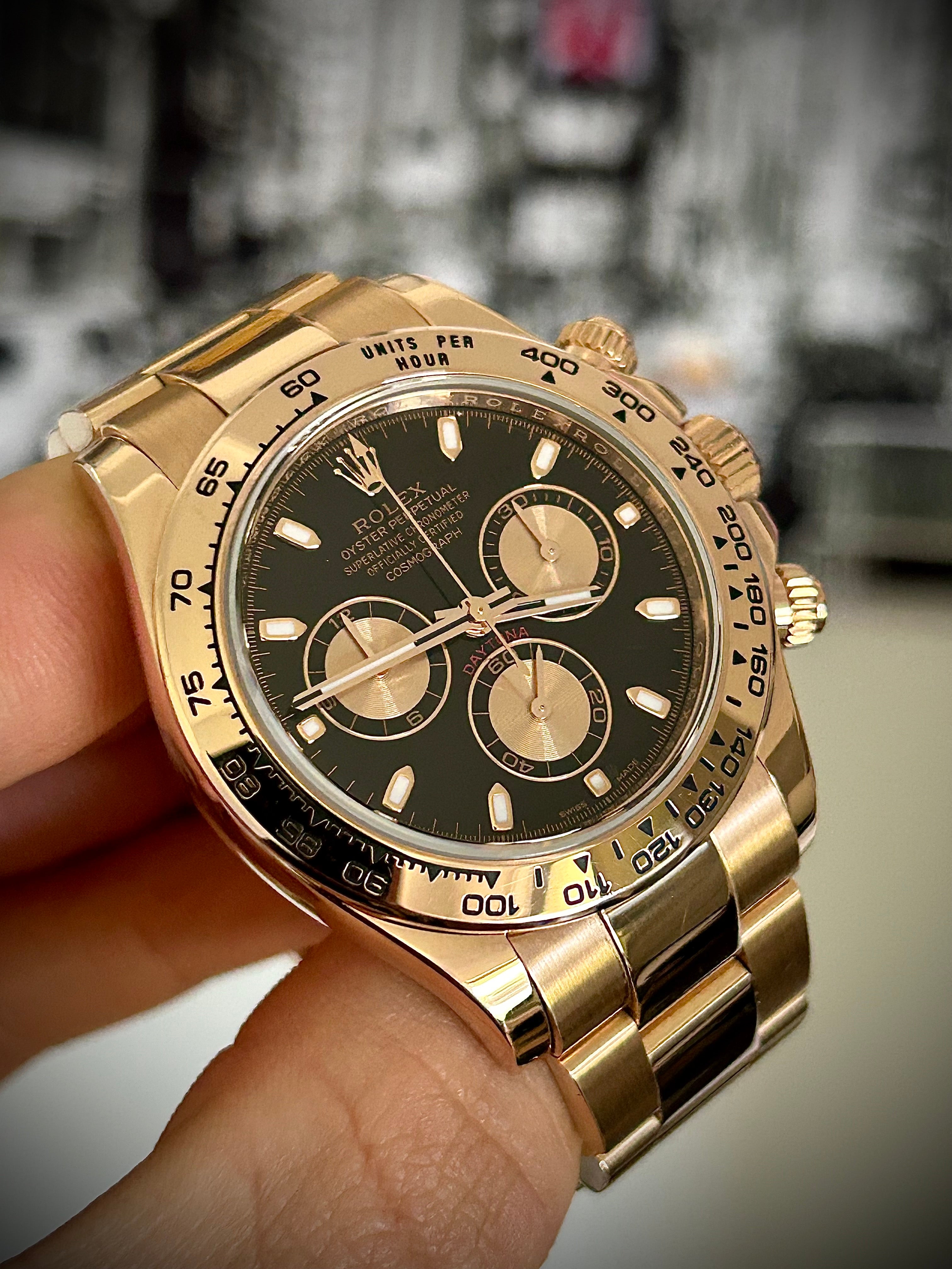 2016 ROLEX DAYTONA, FULL ROSE GOLD, 116505, FULL SET, INC GST