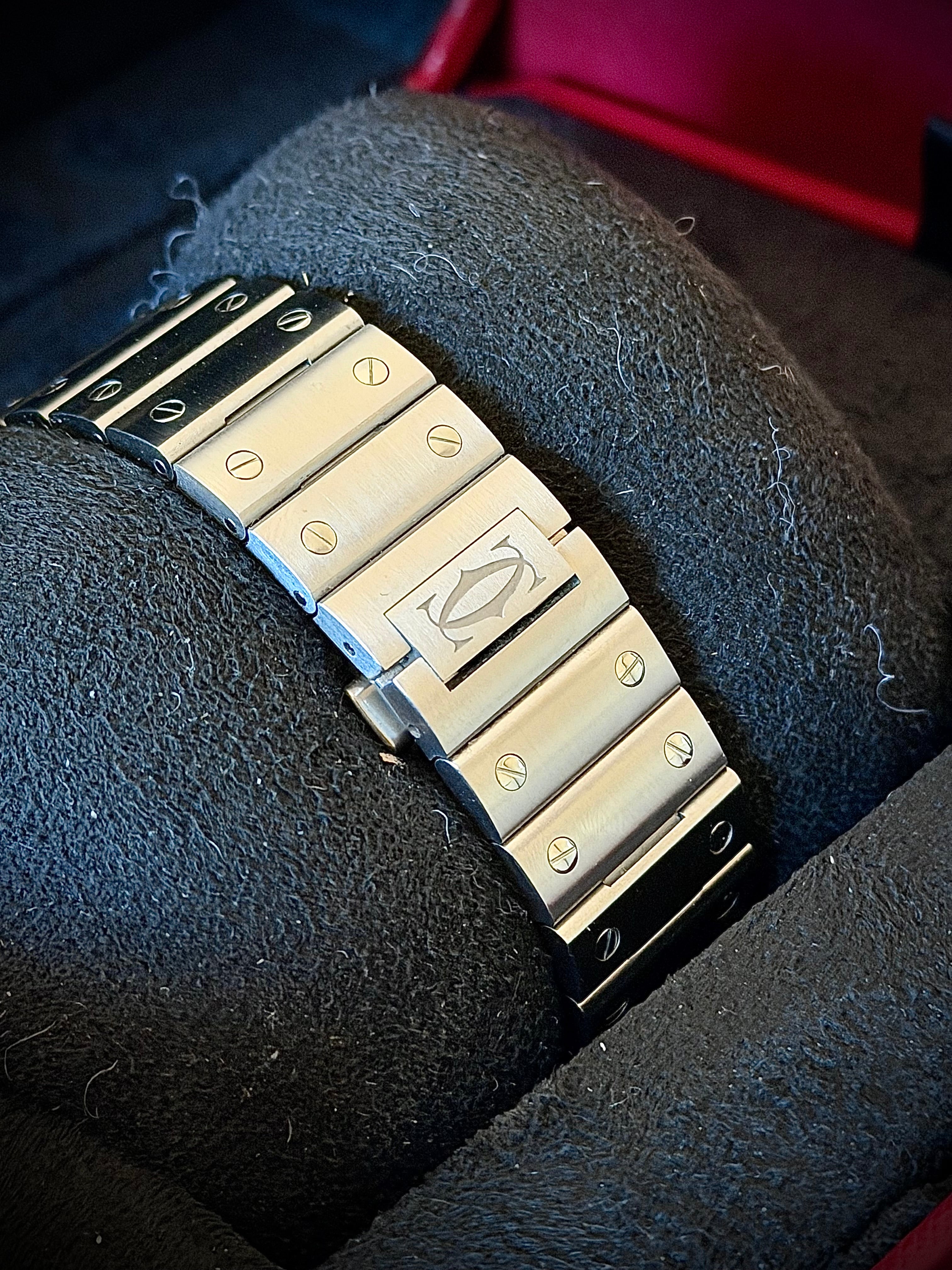 2024 CARTIER SANTOS DE CARTIER LARGE DUAL TIME, WSSA0076, BOX AND PAPERS, INC GST