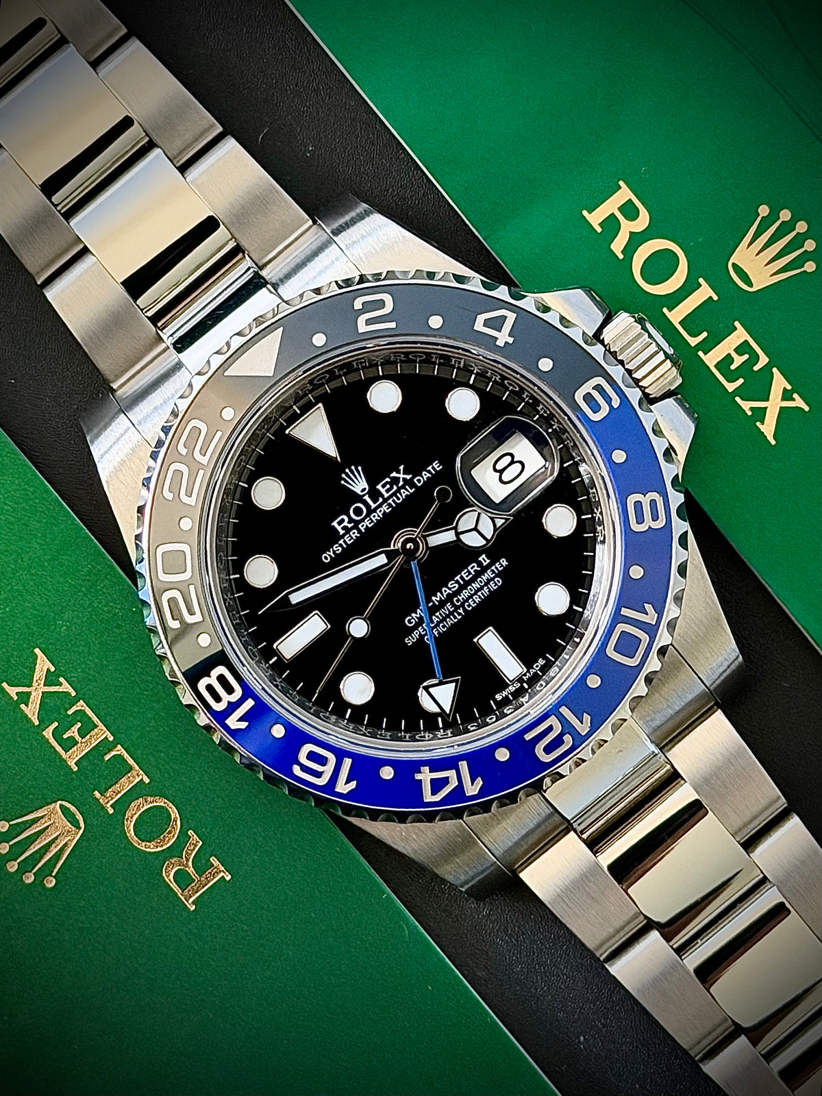 2014 ROLEX GMT-MASTER II “BATMAN”, 116710BLNR, BOX & PAPERS, EXCELLENT CONDITION, INC GST
