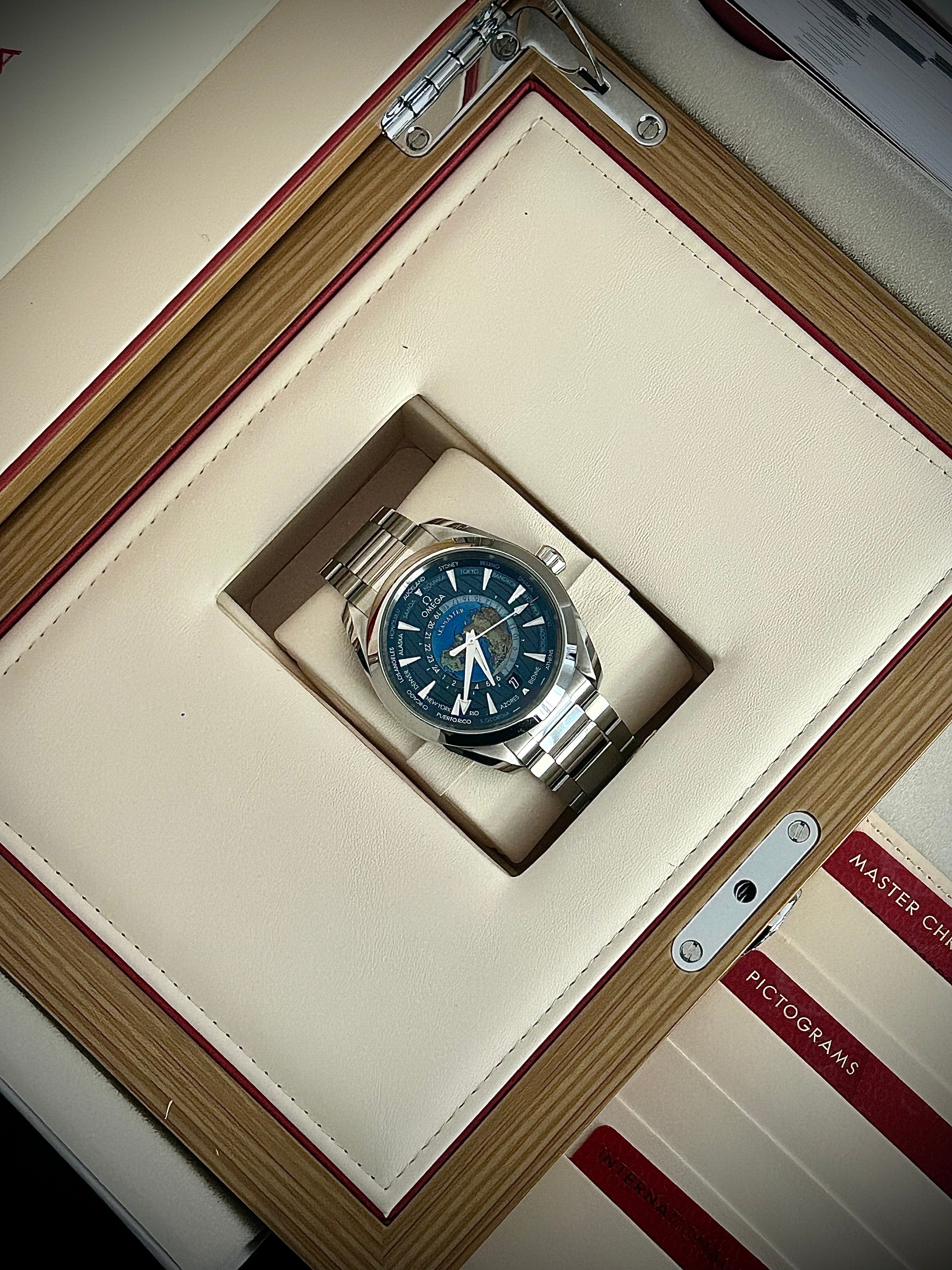 2023 OMEGA SEAMASTER AQUA TERRA WORLD TIMER, FULL SET, INC GST