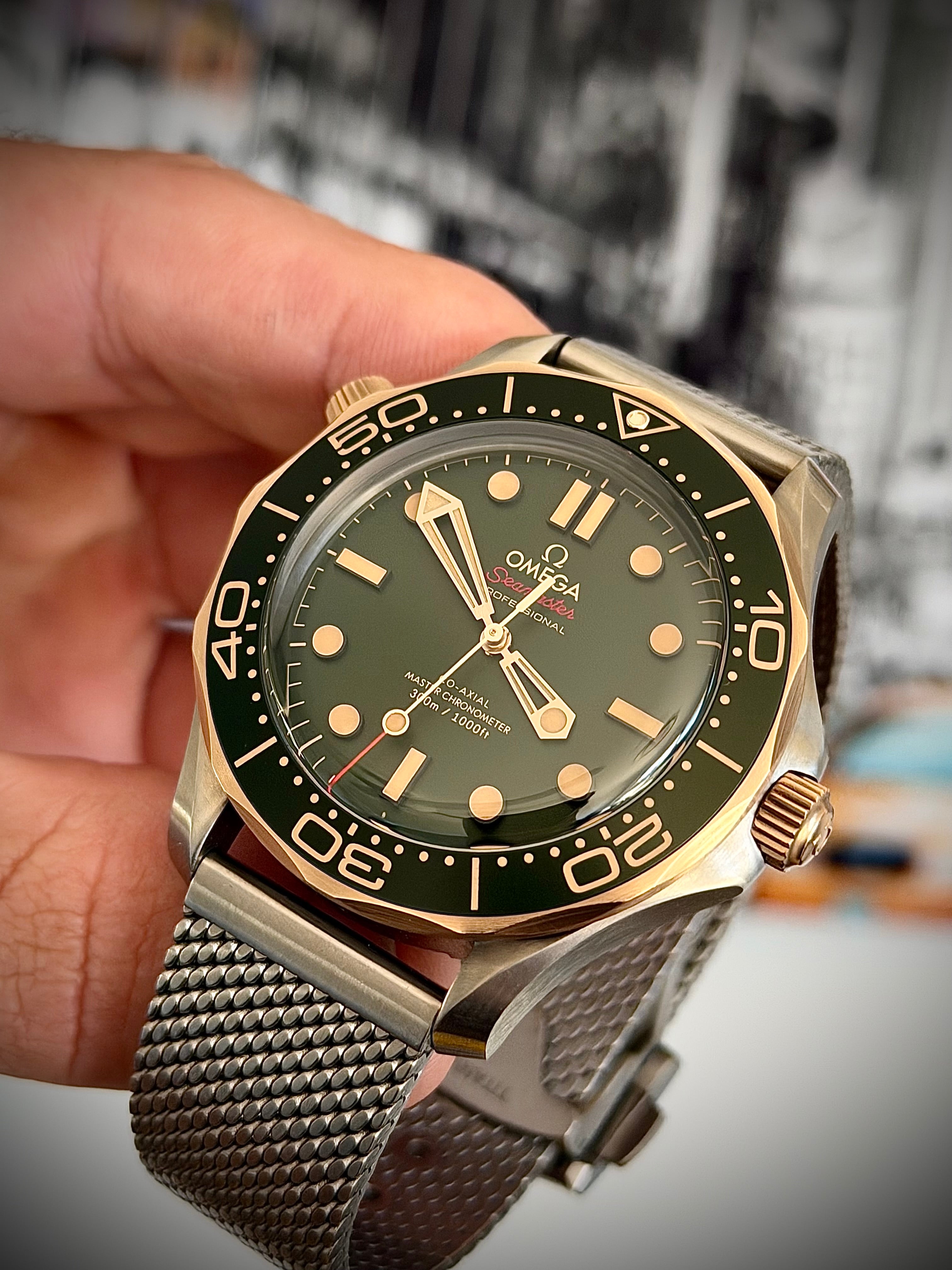 2025 OMEGA SEAMASTER 300, 42MM BRONZE GOLD ON TITANIUM, FULL SET, INC GST