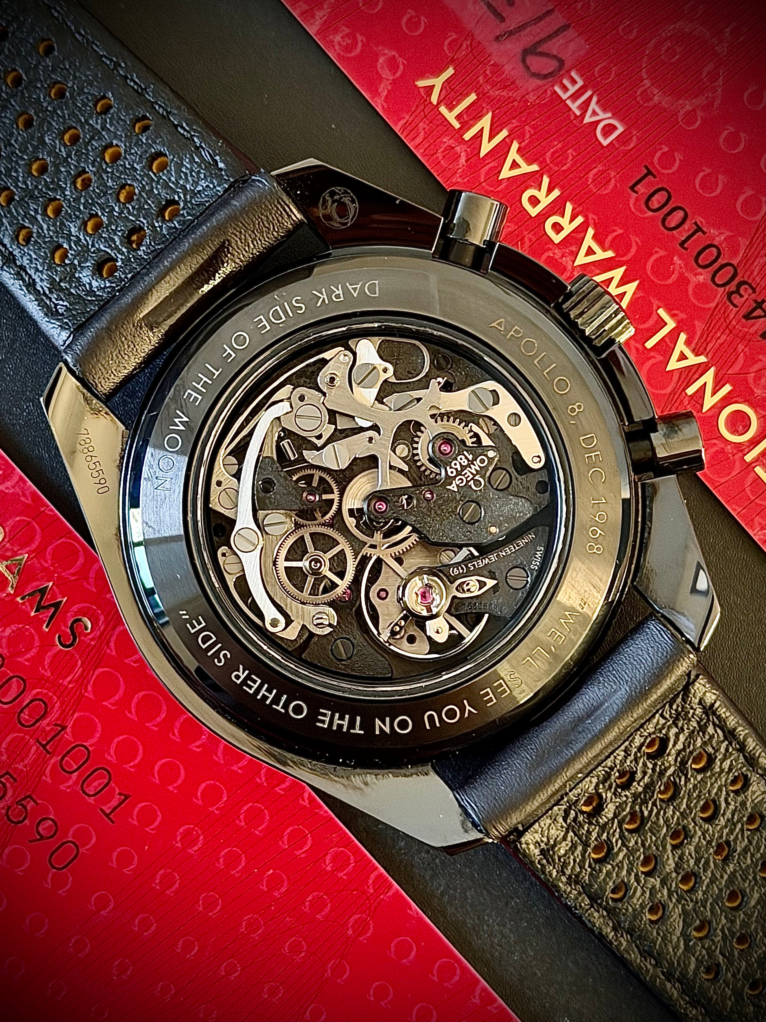 2020 OMEGA SPEEDMASTER APOLLO 8 DARK SIDE OF THE MOON, FULL SET, INC GST