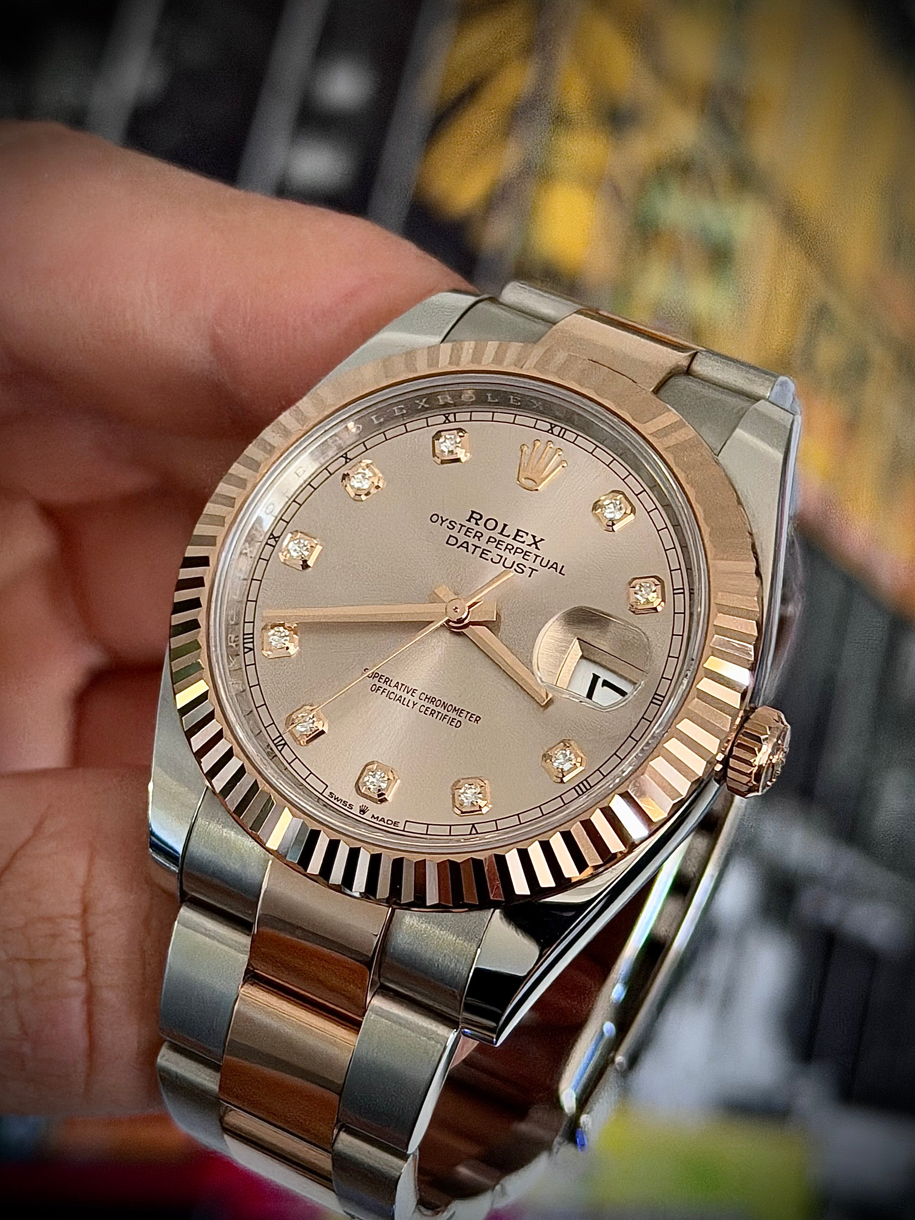 2024 ROLEX DATEJUST 41, SUNDUST DIAMOND DIAL, 126331, FULL SET, INC GST