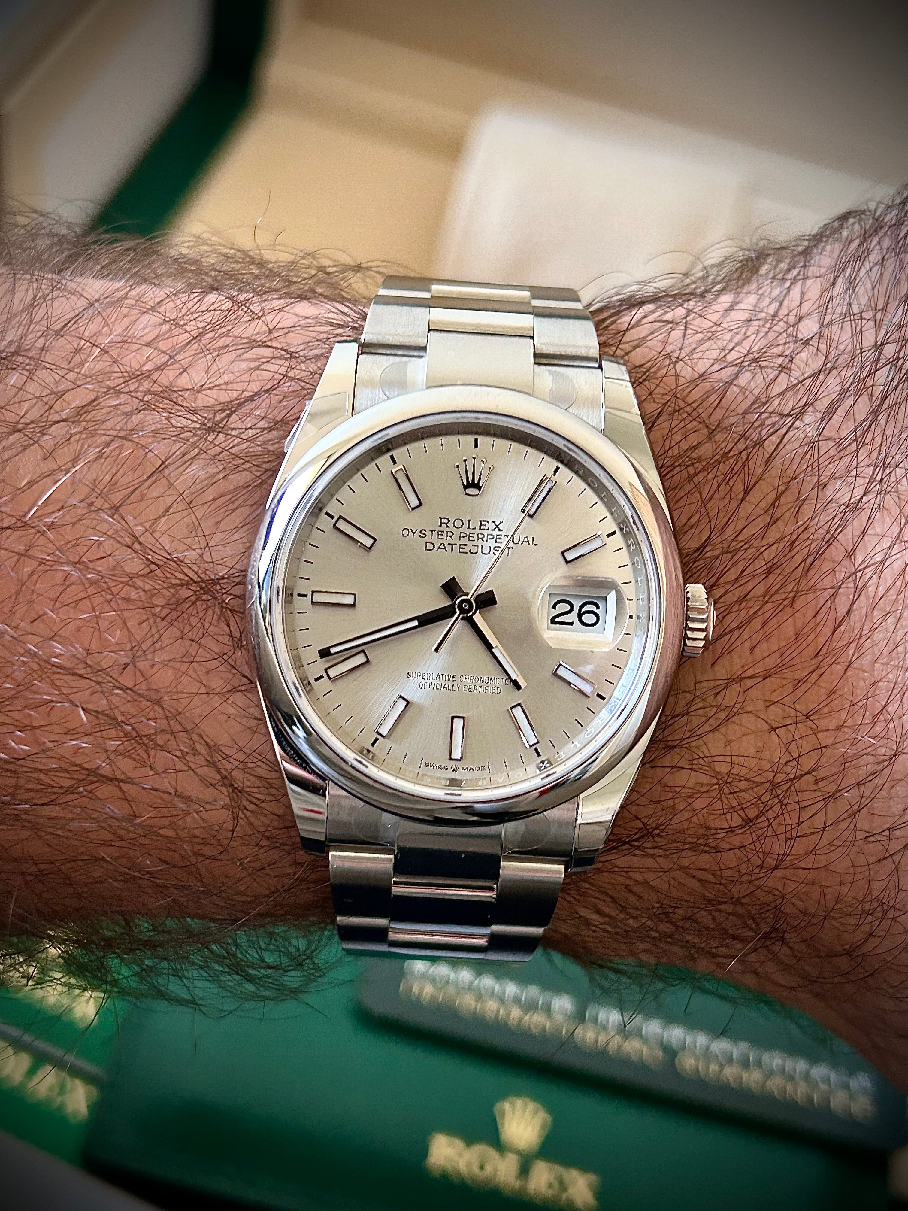 2024 ROLEX DATEJUST 36 SILVER DIAL, BRAND NEW, 126200, FULL SET, INC GST