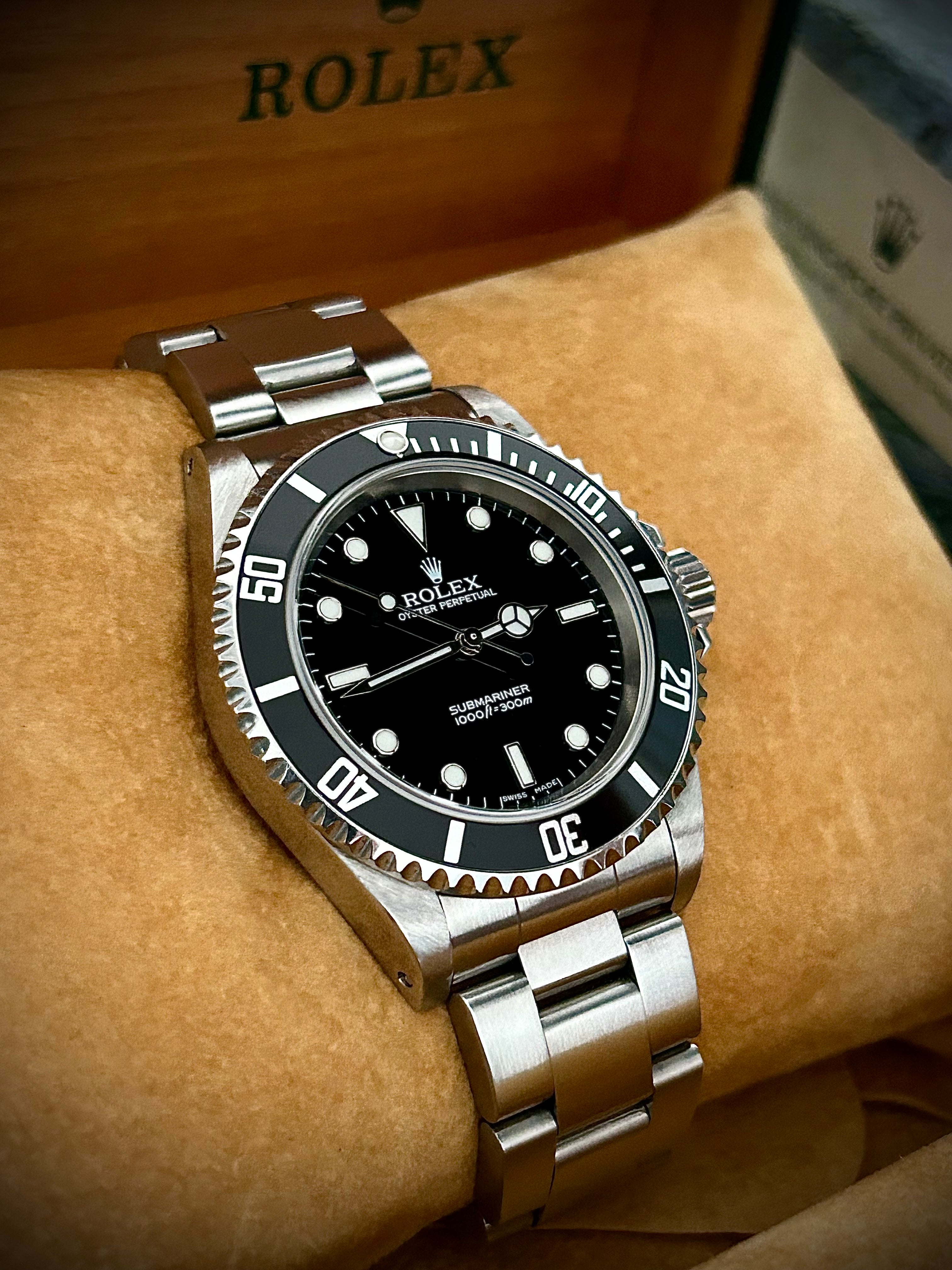 2006 ROLEX SUBMARINER TWO-LINER 14060M, FULL SET, INC GST