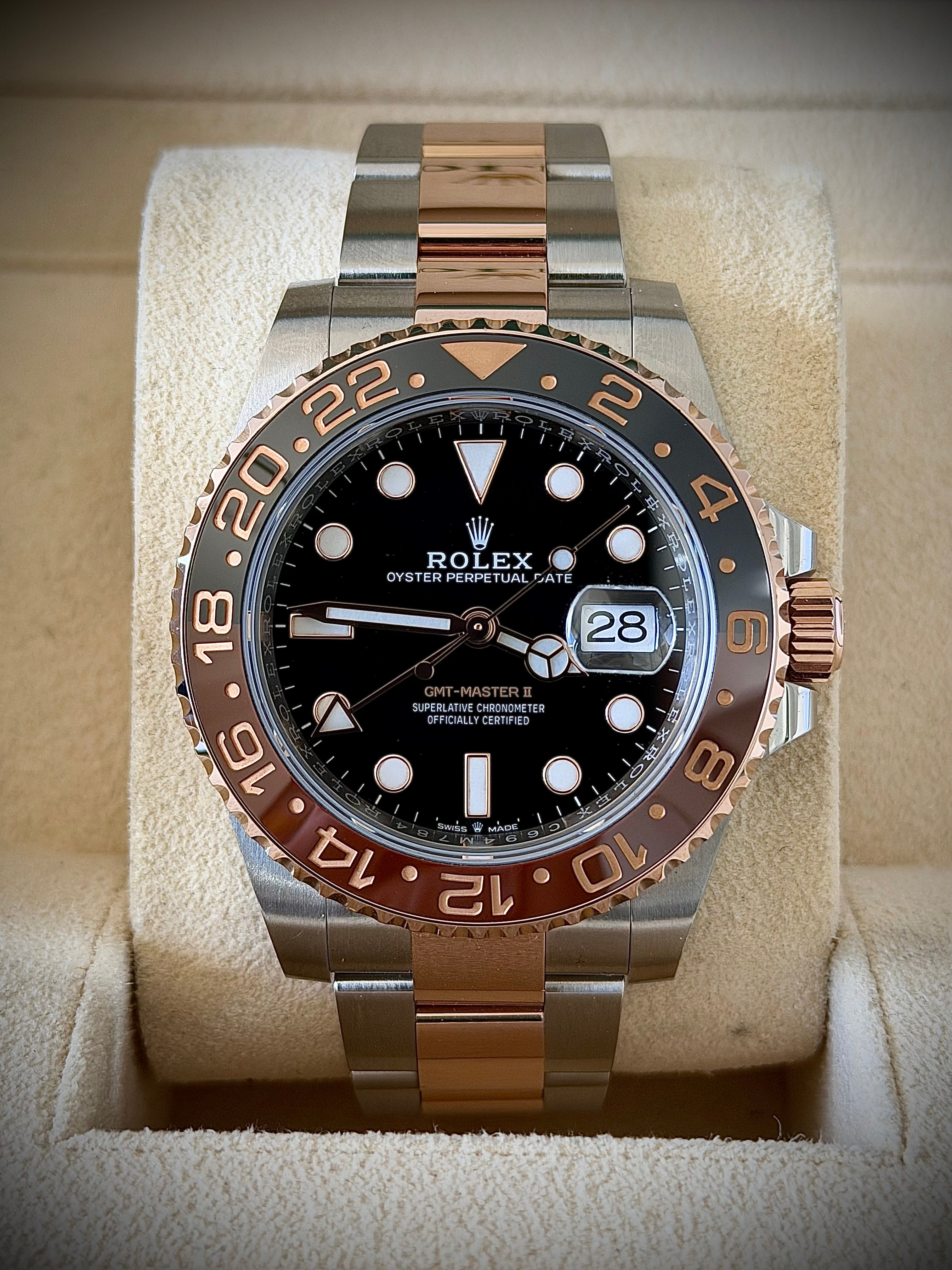 2018 ROLEX GMT MASTER II, ROOTBEER, 126711CHNR, FULL SET, INC GST