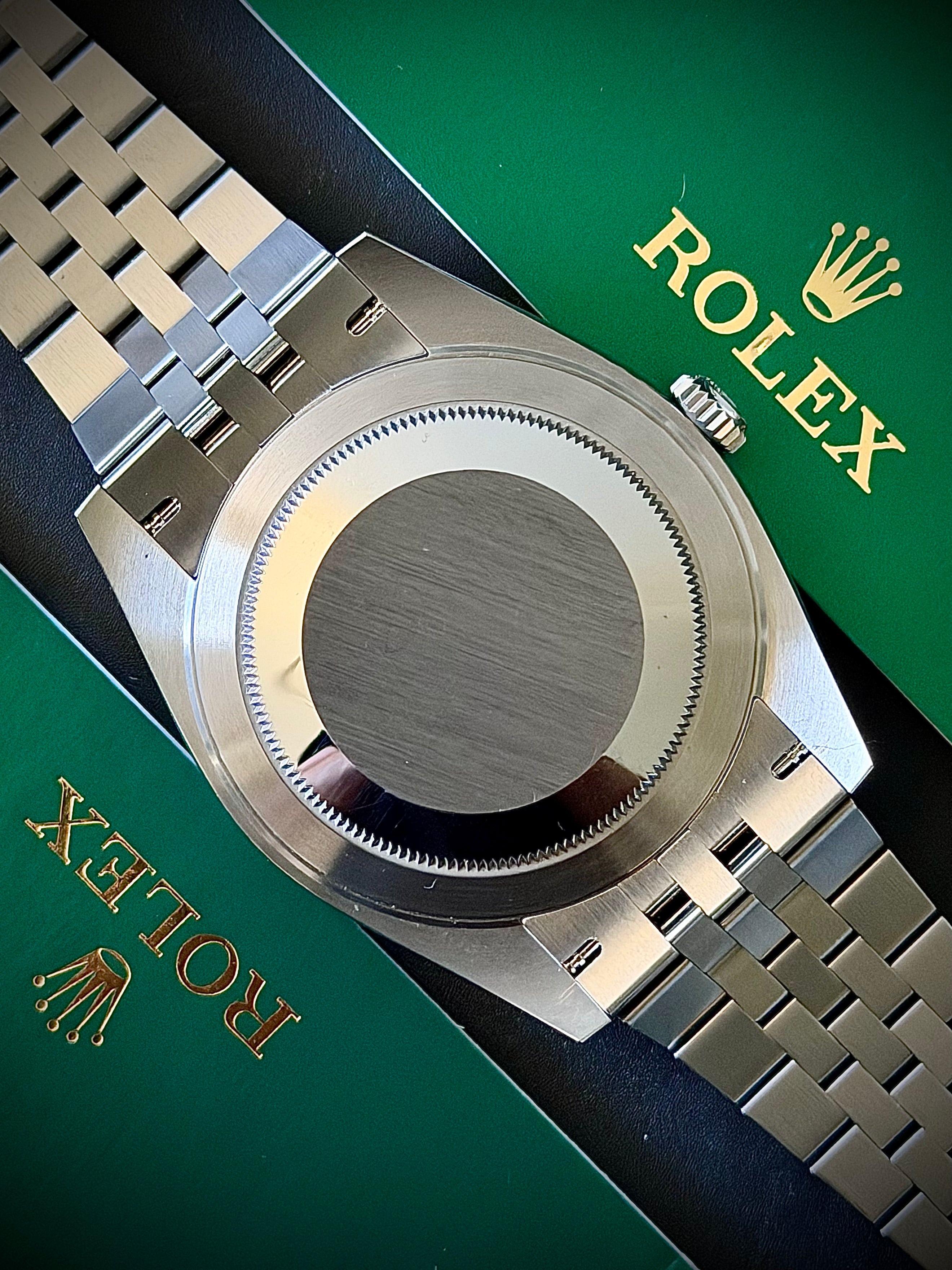 2023 ROLEX DATEJUST 41, FLUTED BEZEL, JUBILEE BRACELET, BLUE DIAMOND DIAL, FULL SET, INC GST