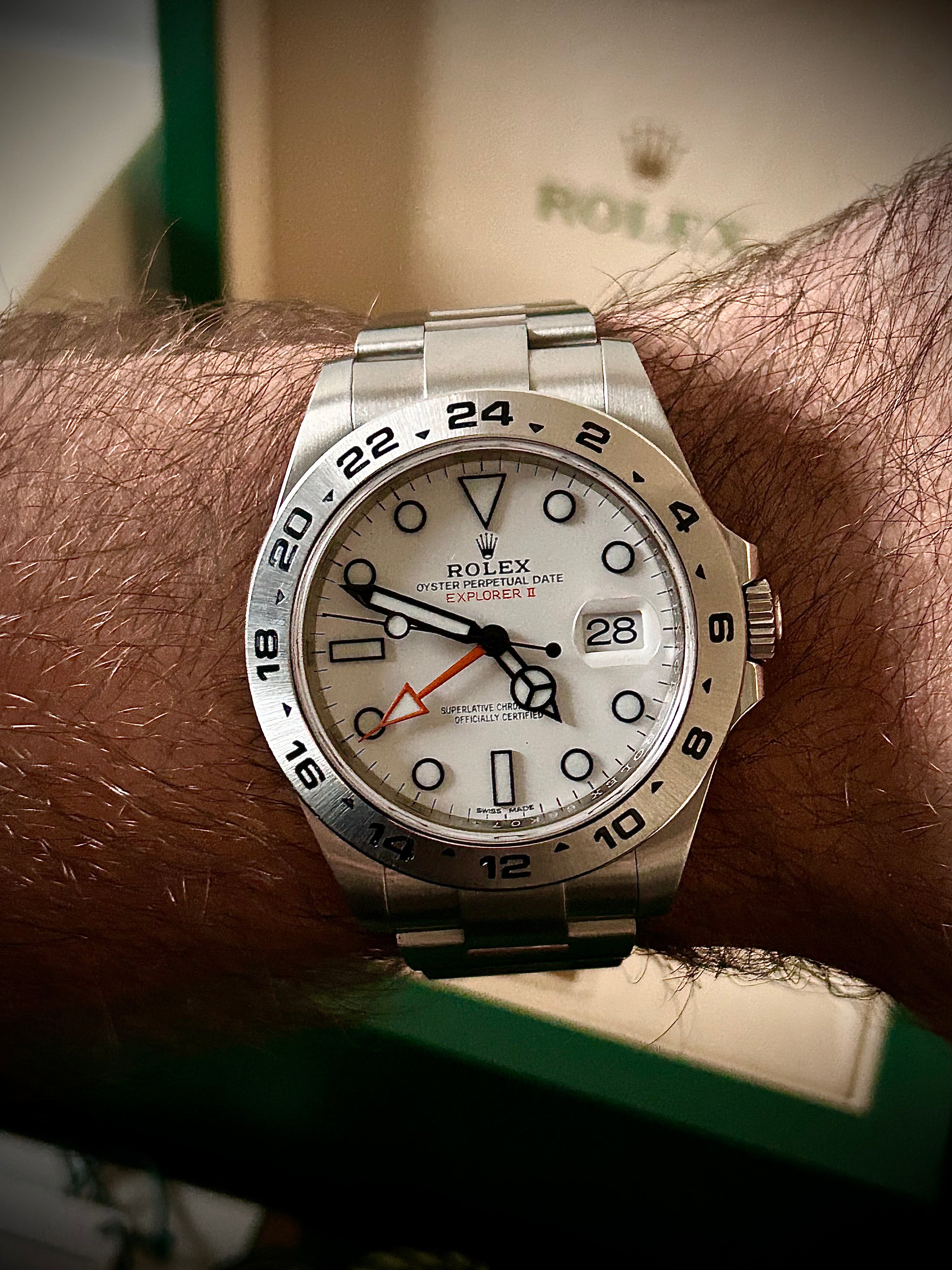 2017 ROLEX EXPLORER II, POLAR, 216570, FULL SET, INC GST