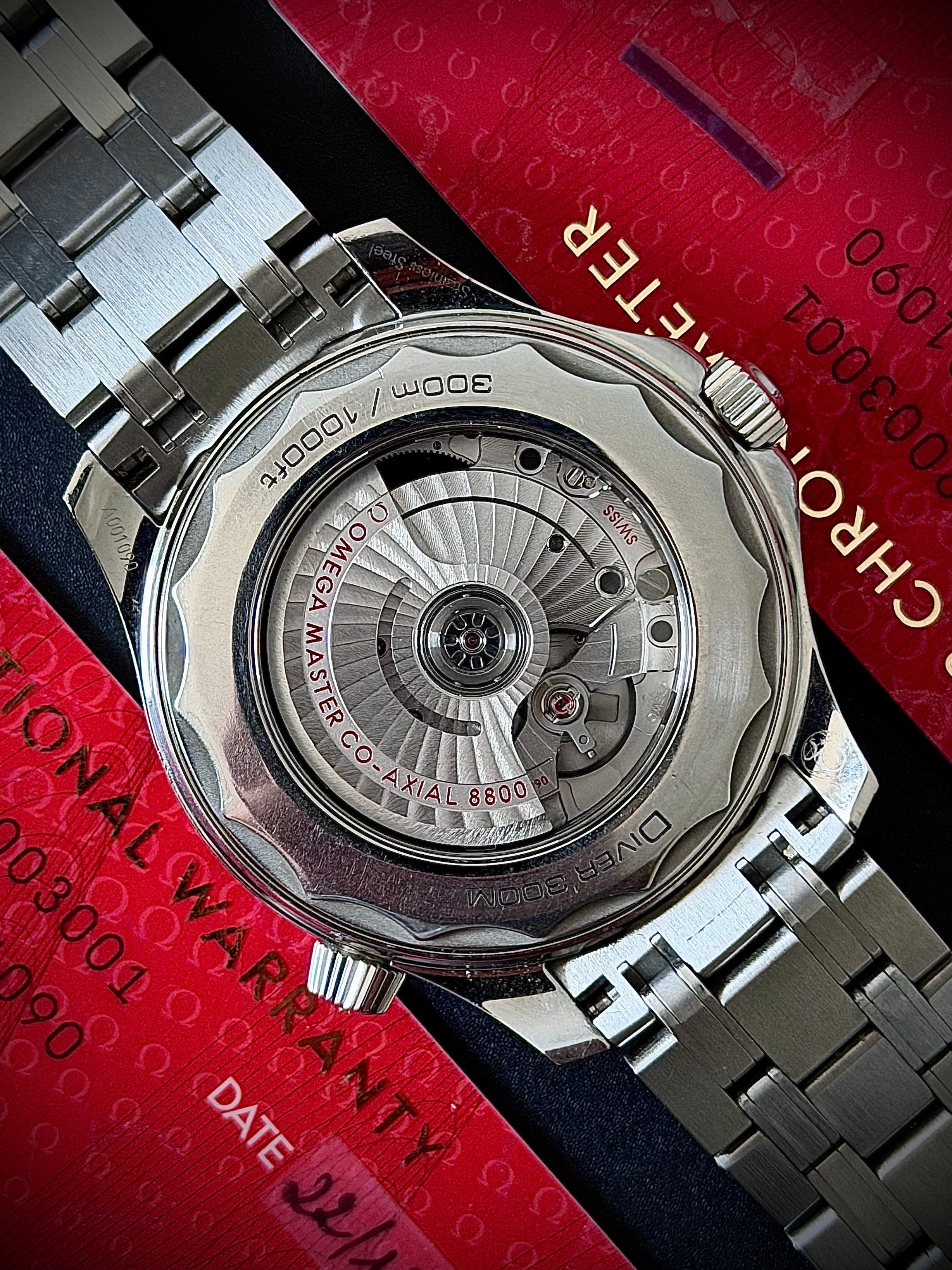 2021 OMEGA SEAMASTER 300, BLUE DIAL, FULL SET, INC GST