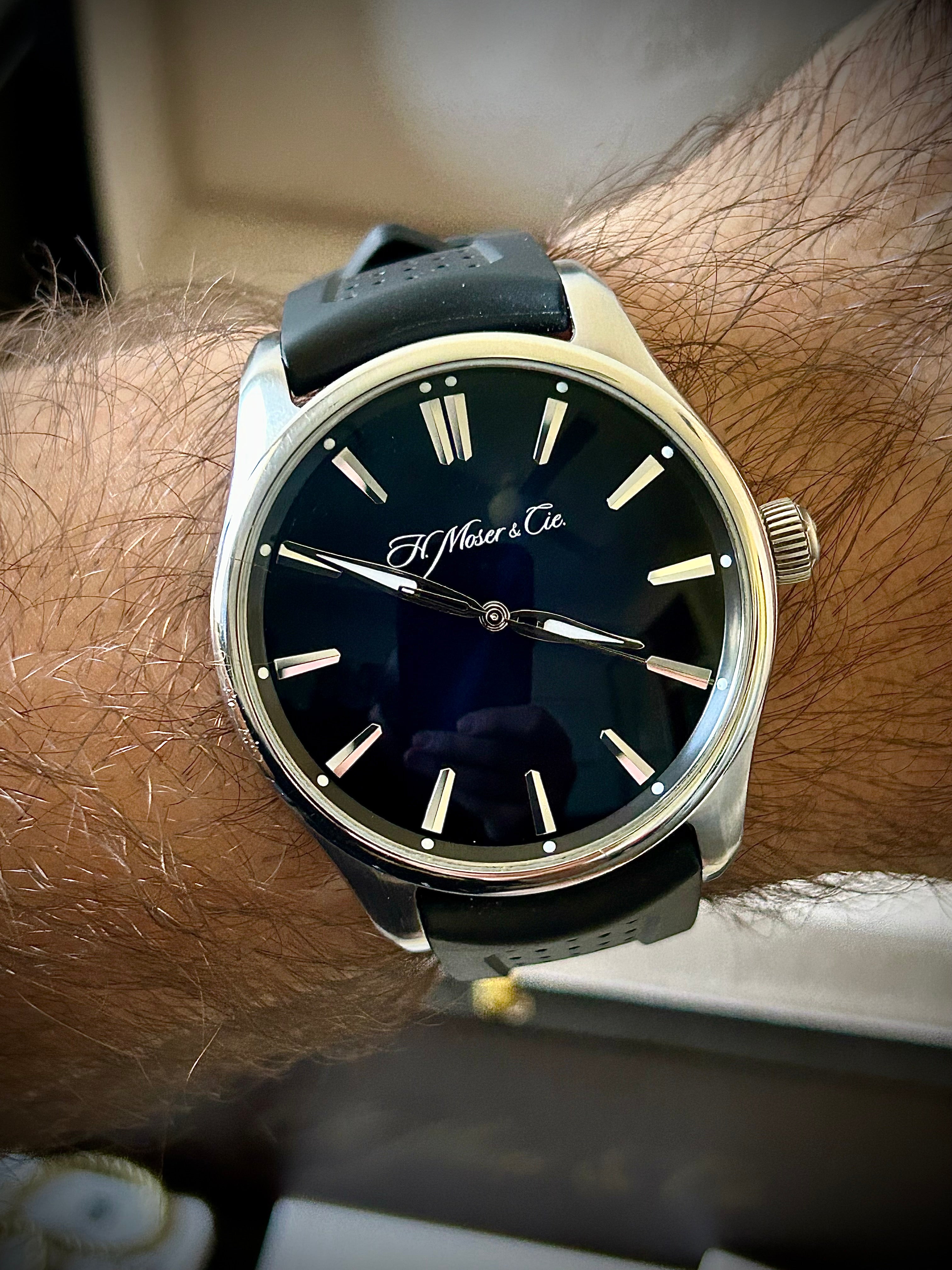 2018 H. MOSER & CIE PIONEER CENTRE SECONDS, 3200-100, FULL SET, INC GST