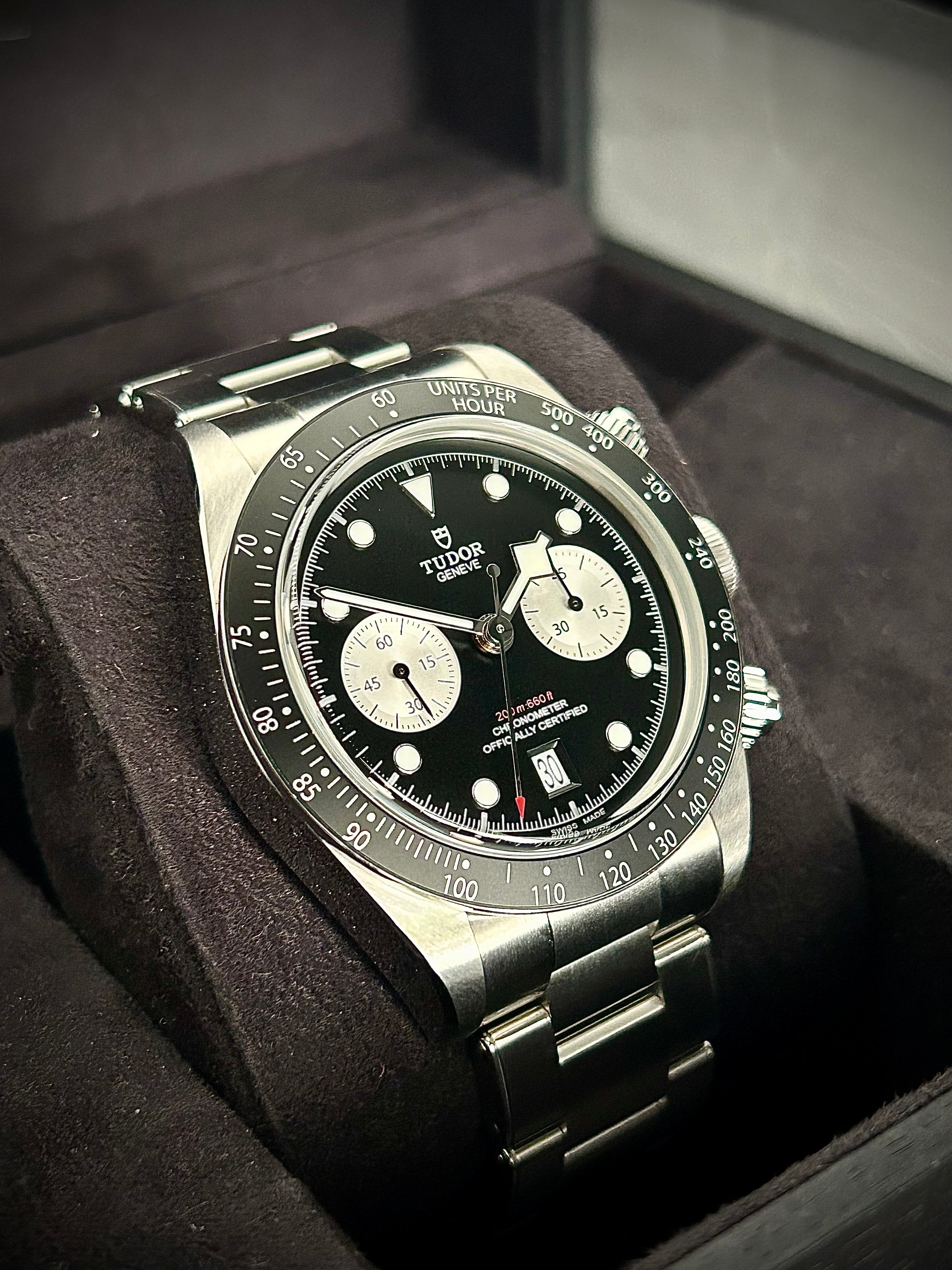 2022 TUDOR BLACK CHRONO REVERSE PANDA, FULL SET, INC GST