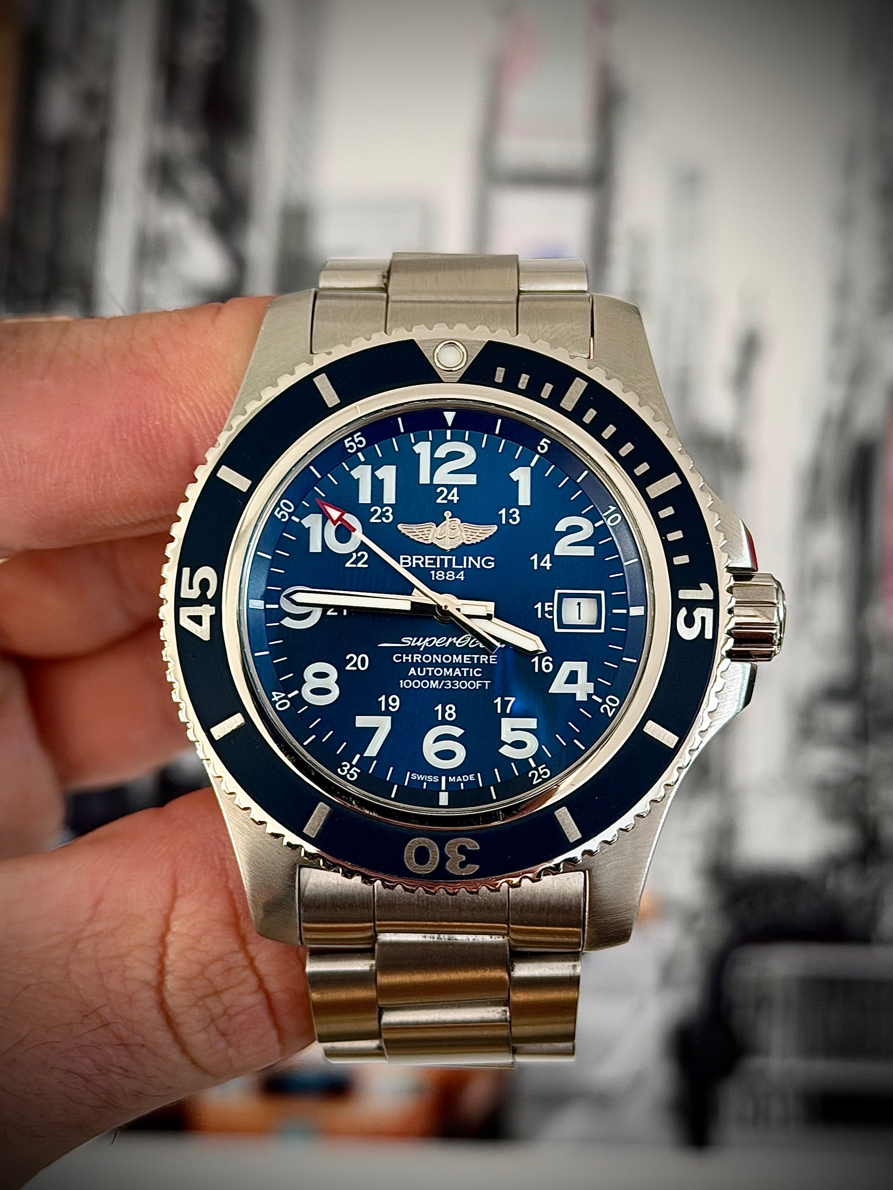 2019 BREITLING SUPEROCEAN 44, A17392D8/C910, BOX AND PAPERS, INC GST