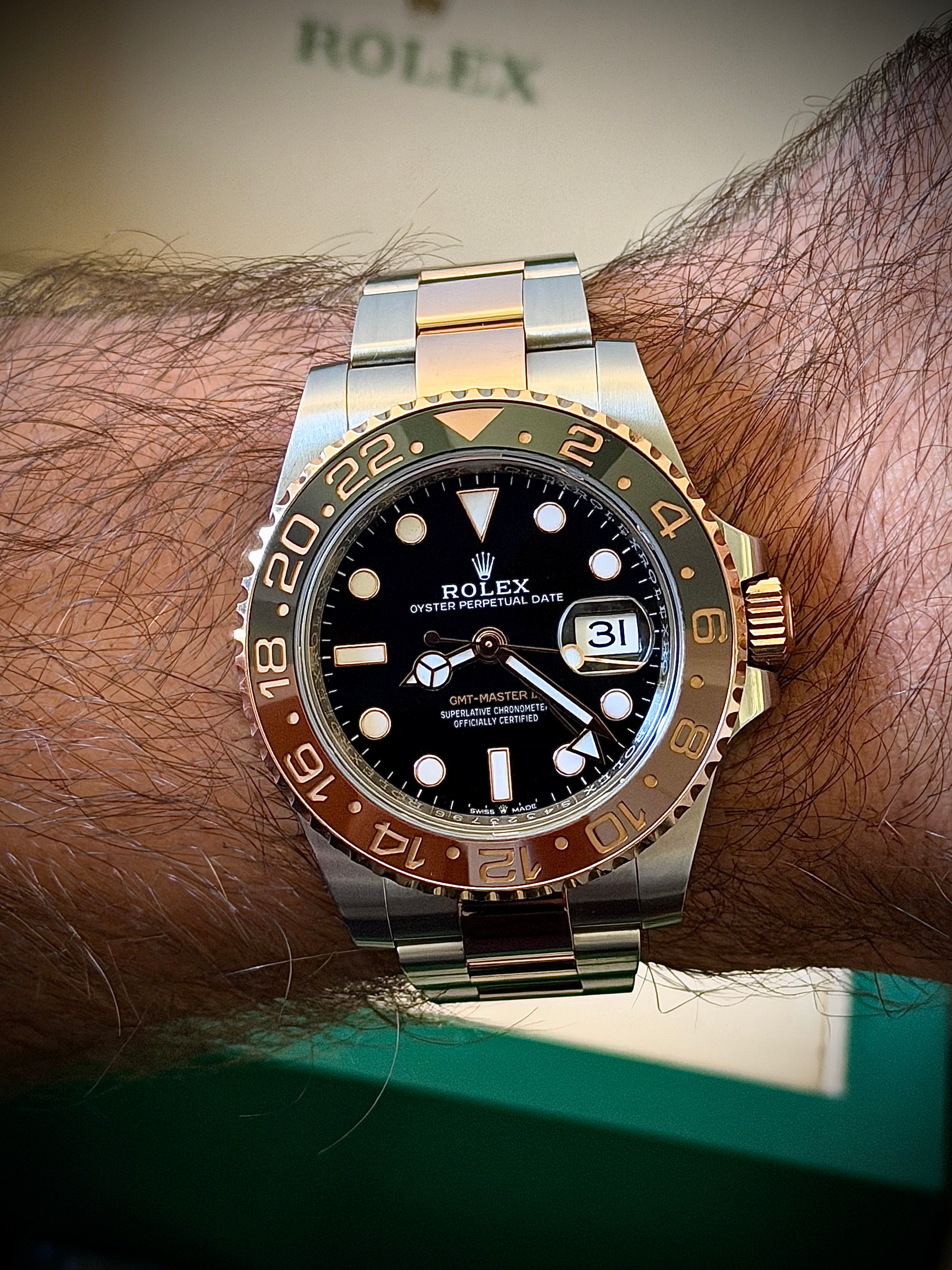 2018 ROLEX GMT MASTER II, ROOTBEER, 126711CHNR, FULL SET, INC GST