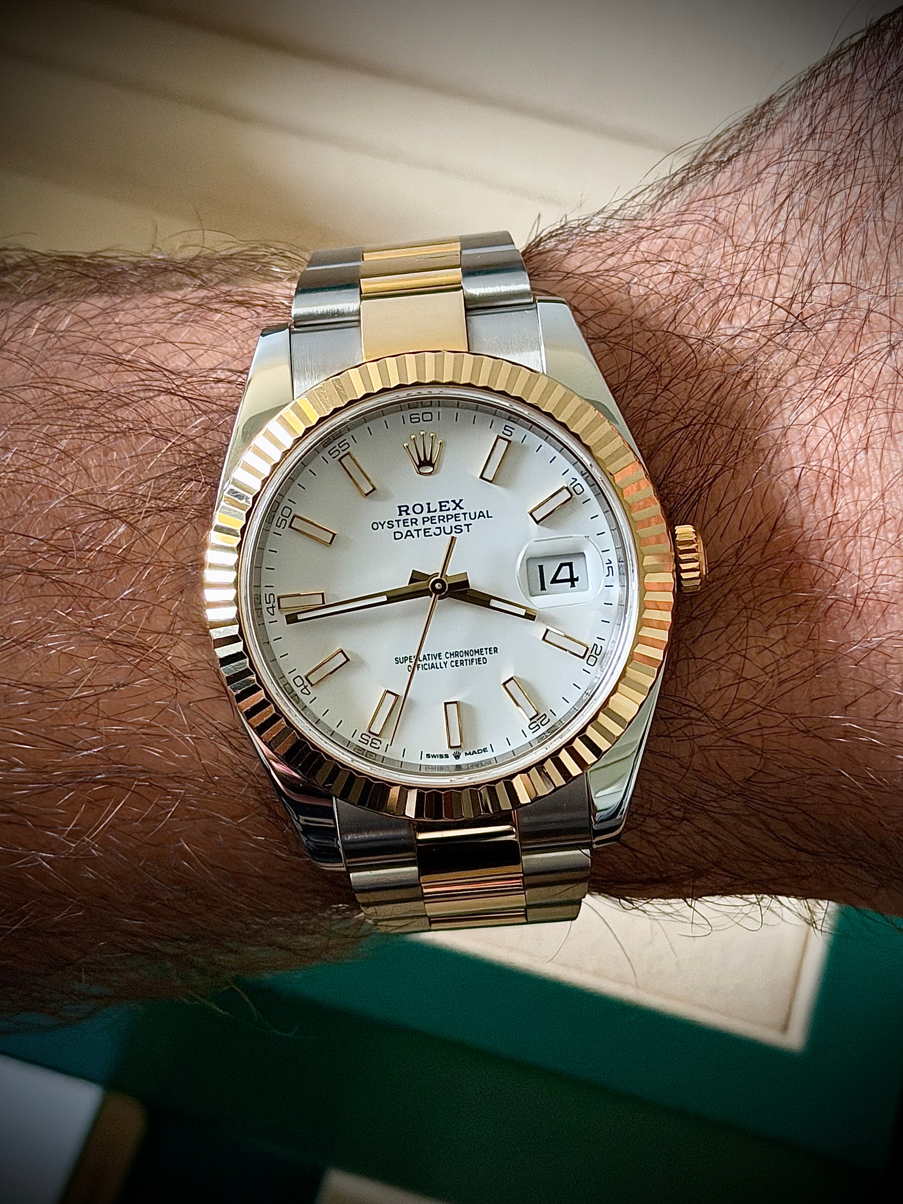 2016 ROLEX DATEJUST 41, 126333, WHITE DIAL, FLUTED BEZEL, OYSTER BRACELET, FULL SET, INC GST