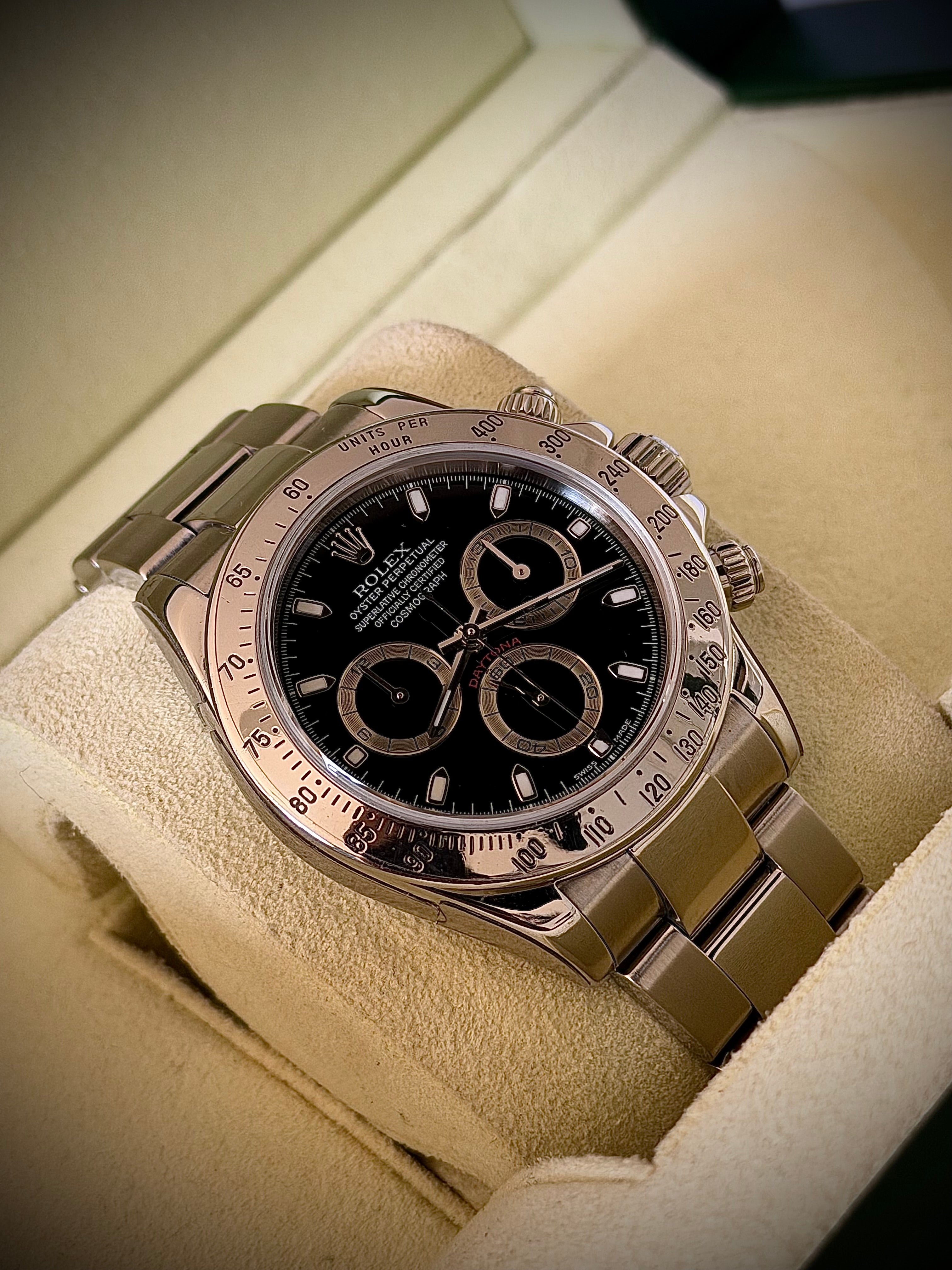 2004 ROLEX COSMOGRAPH DAYTONA, FULLY STICKERED, 116520, BOX AND BOOKLETS, INC GST