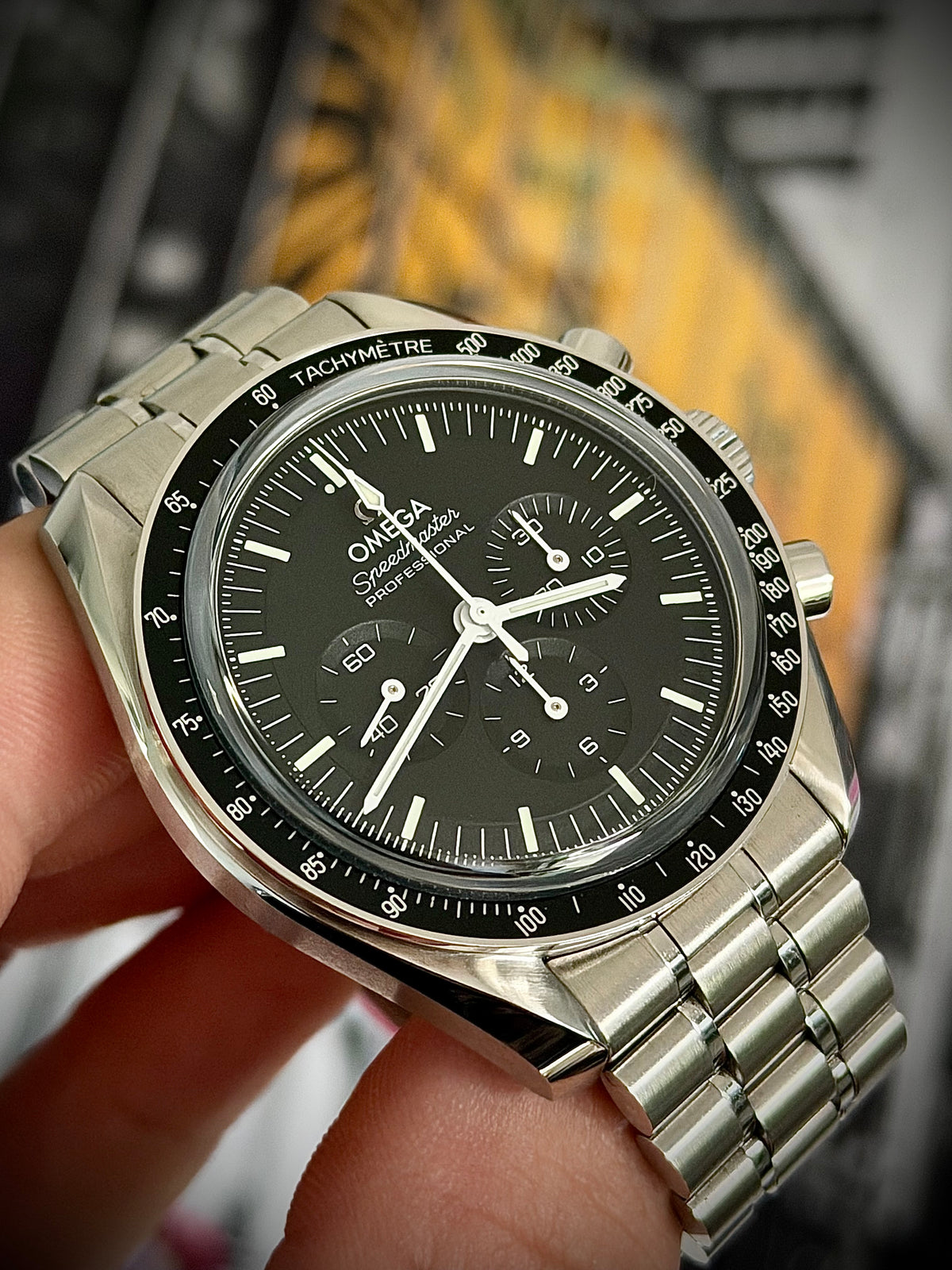 2021 OMEGA SPEEDMASTER MOONWATCH PROFESSIONAL “SAPPHIRE SANDWICH”, 310.30.42.50.01.002, FULL SET, EXCELLENT CONDITION, INC GST