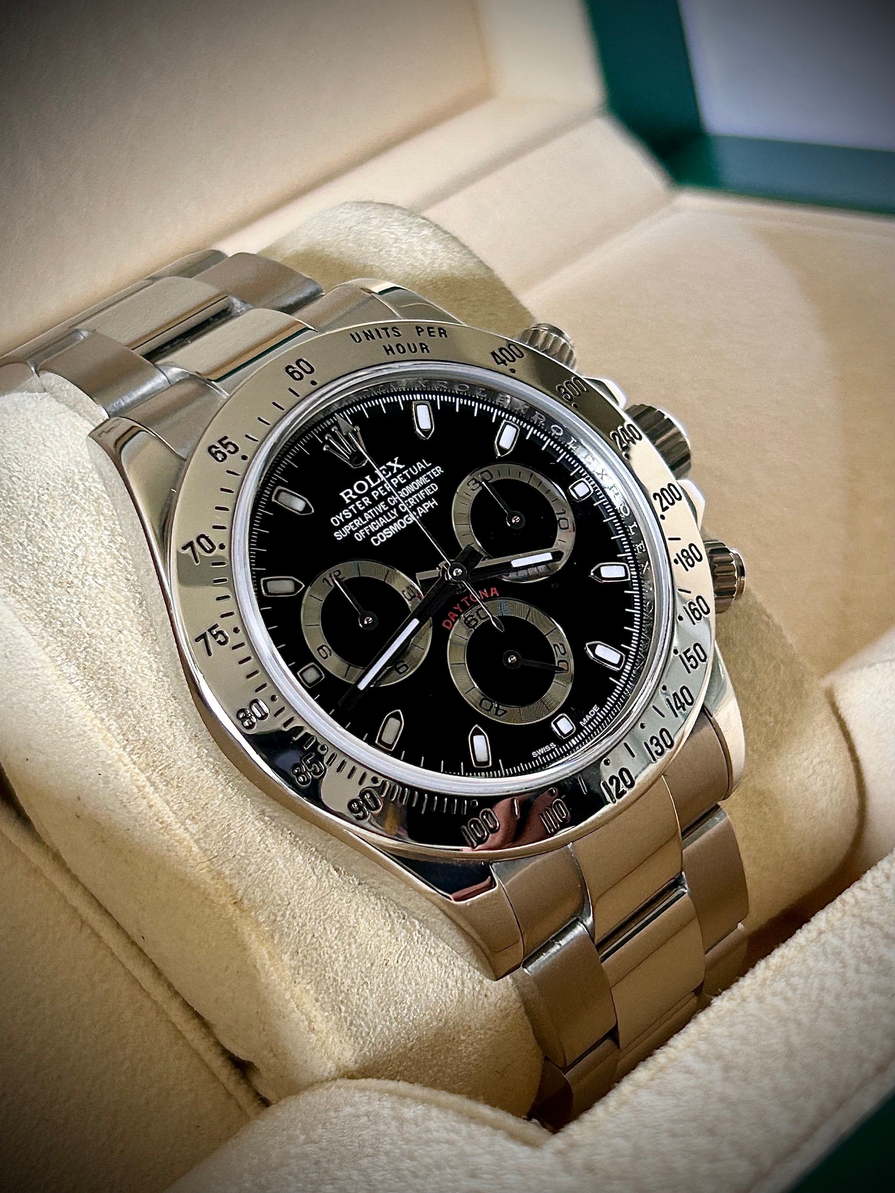 2015 ROLEX COSMOGRAPH DAYTONA, 116520 APH DIAL, BOX AND 2024 RSC, INC GST