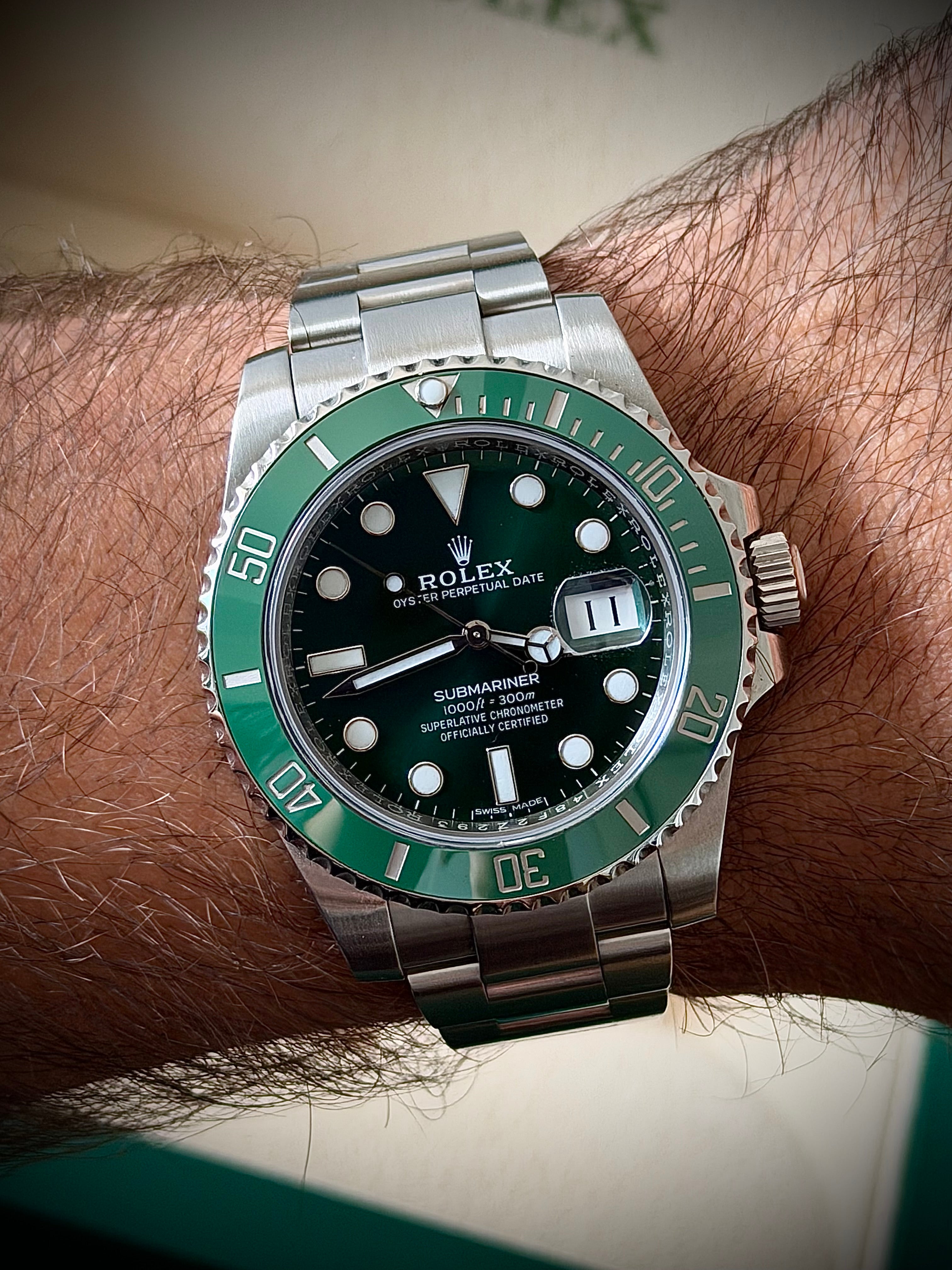 2017 ROLEX SUBMARINER DATE 116610LV, HULK, FULL SET, INC GST