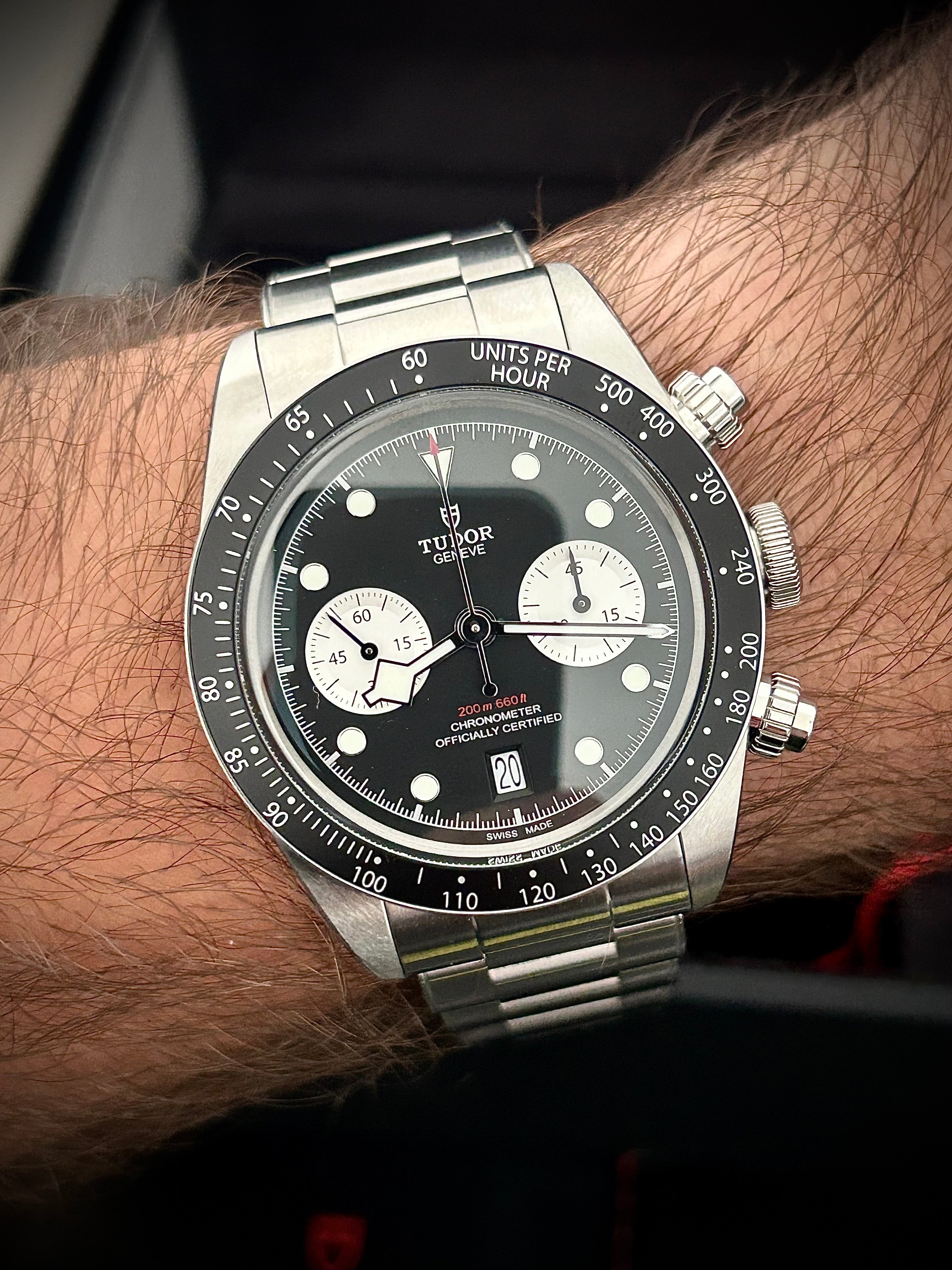 2022 TUDOR BLACK CHRONO “REVERSE PANDA”, FULL SET, INC GST