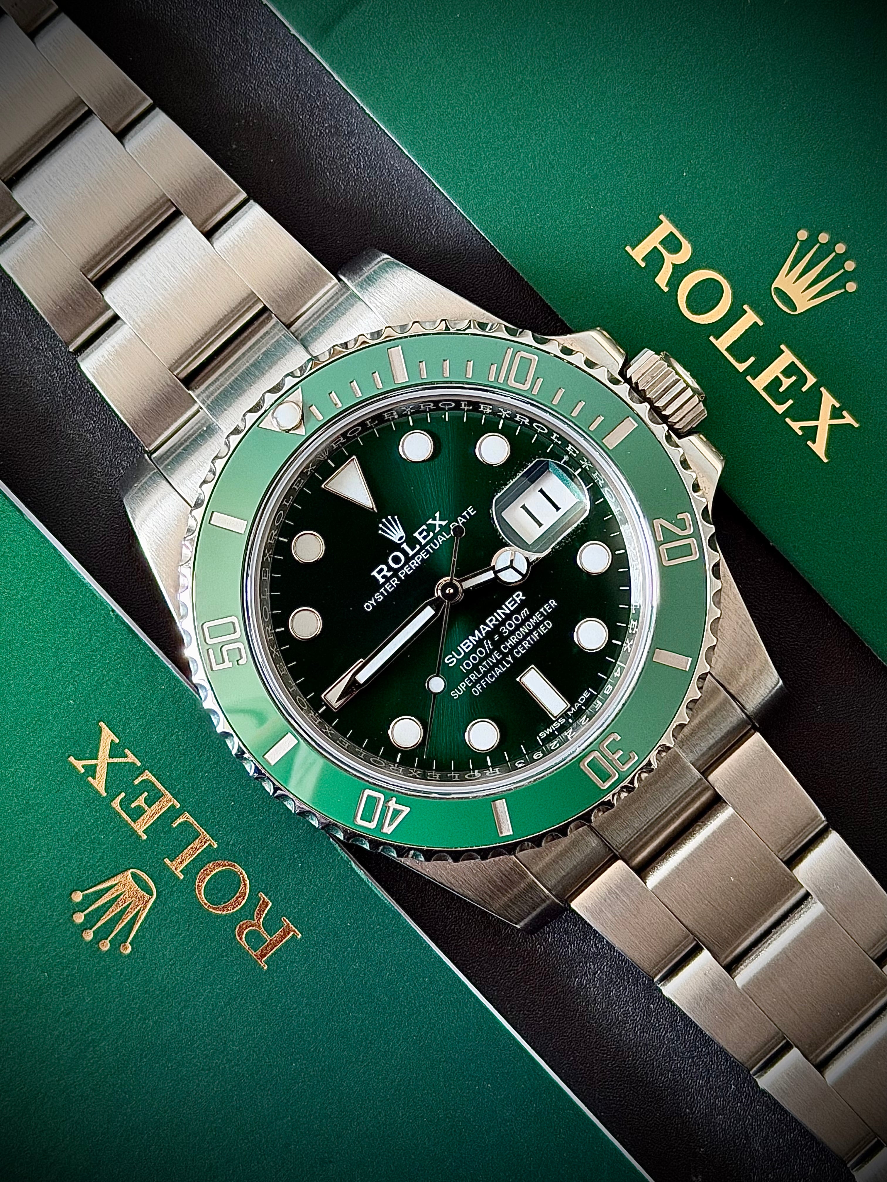 2017 ROLEX SUBMARINER DATE 116610LV, HULK, FULL SET, INC GST