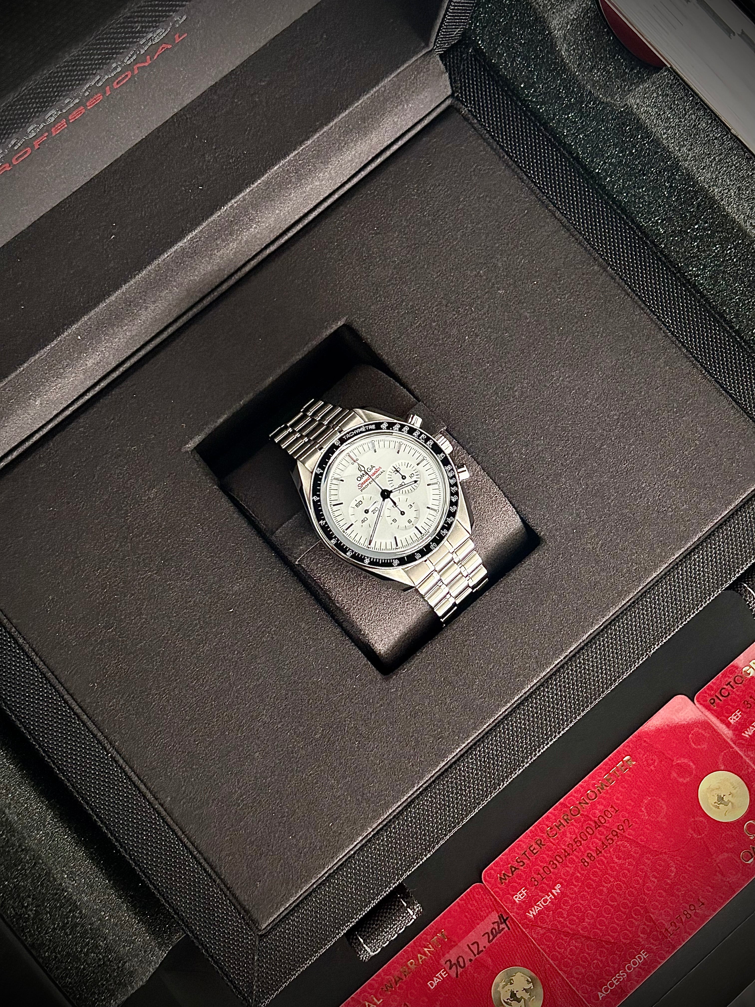 2024 OMEGA SPEEDMASTER WHITE DIAL, FULL SET, INC GST